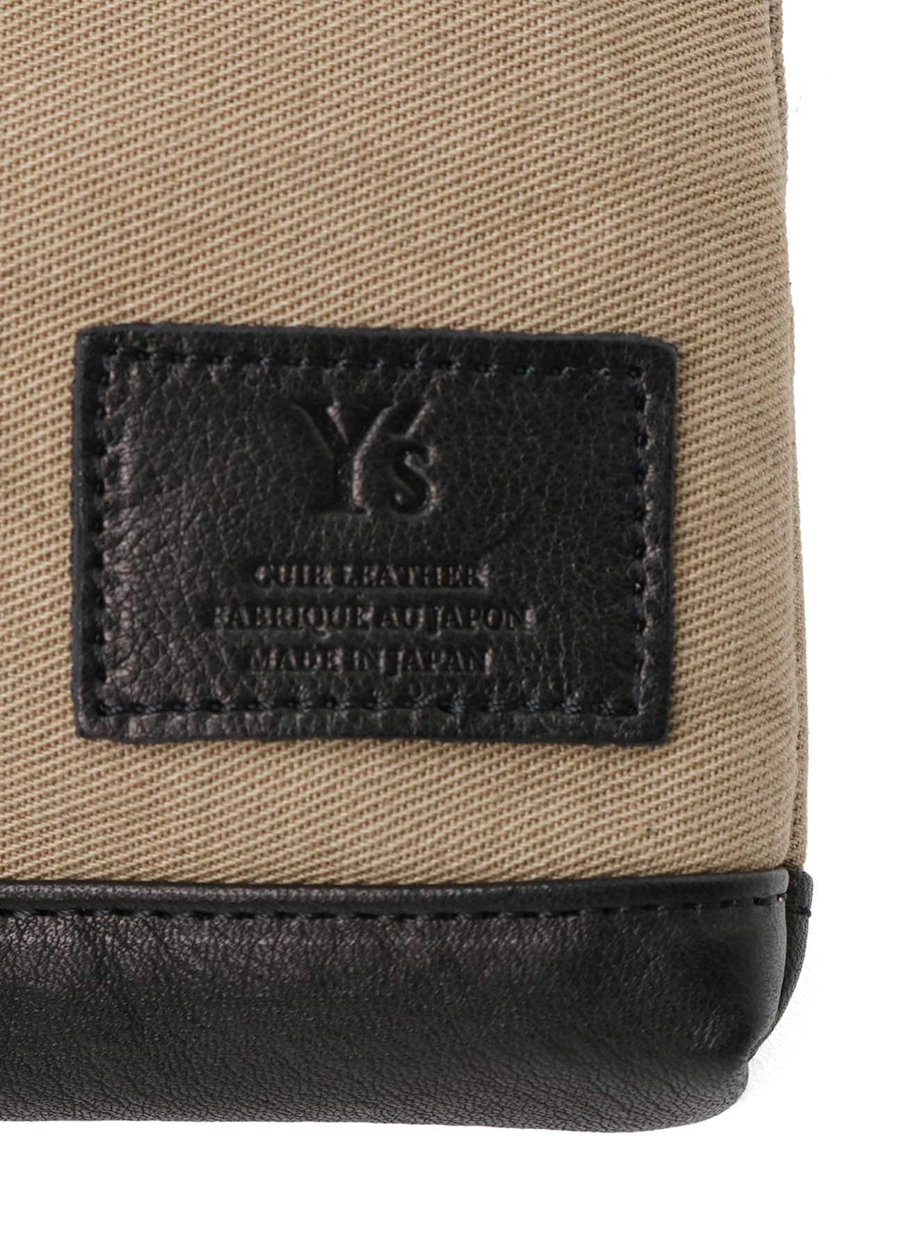 COTTON LINEN TWILL / LEATHER SACOCHE(FREE SIZE Beige): Y's
