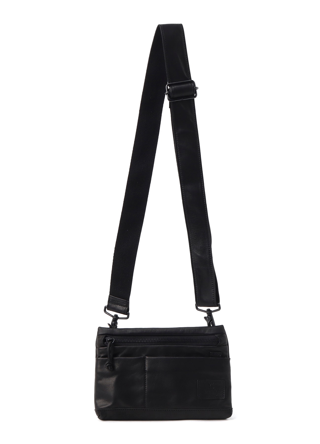 SOFT WATER-DYED LEATHER SACOCHE(FREE SIZE Black): Y's｜THE