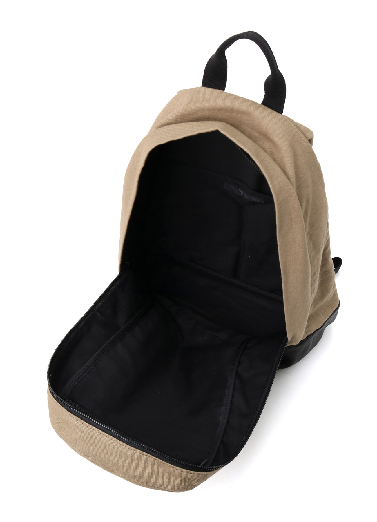 COTTON LINEN TWILL / LEATHER BACKPACK(FREE SIZE Beige): Y's