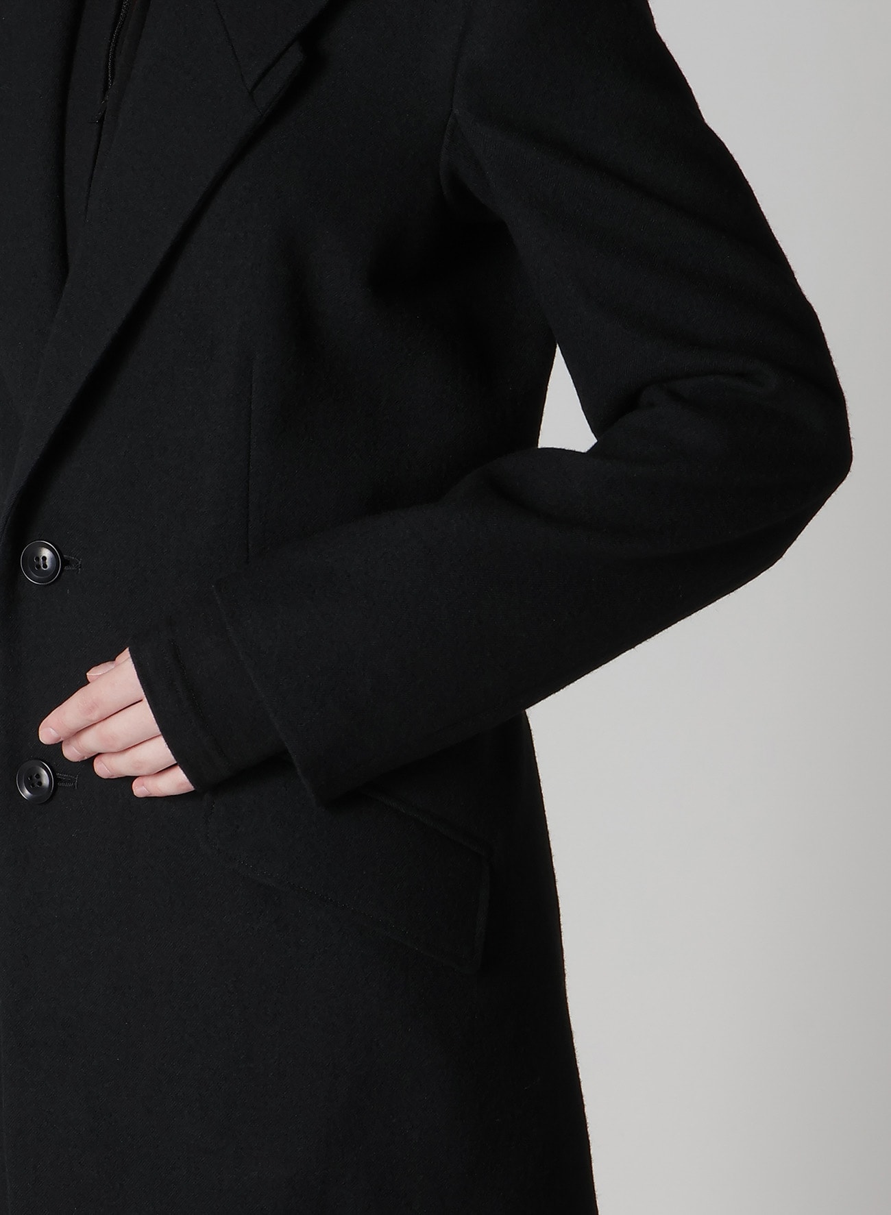 MILLING WOOL SERGE NOTCHED LAPEL JACKET