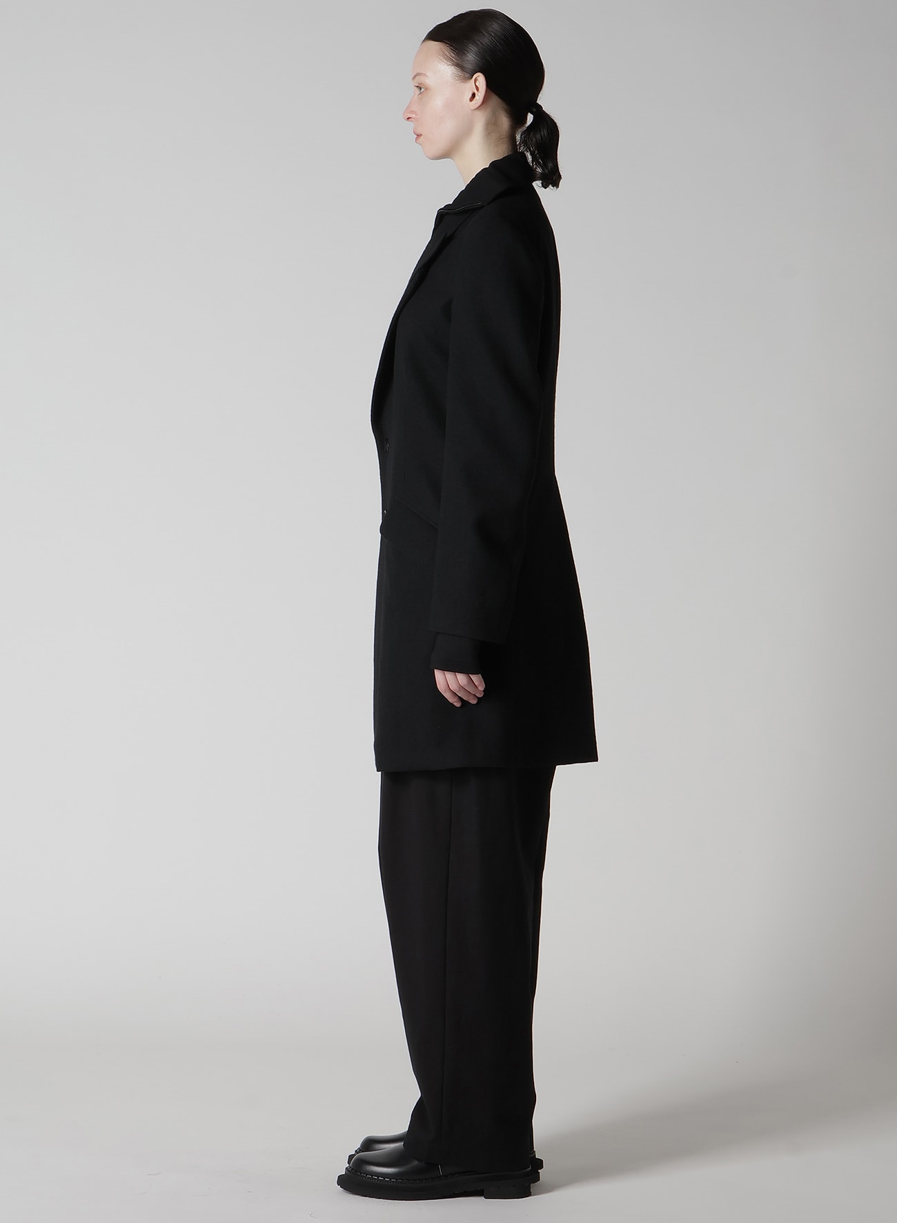 MILLING WOOL SERGE NOTCHED LAPEL JACKET