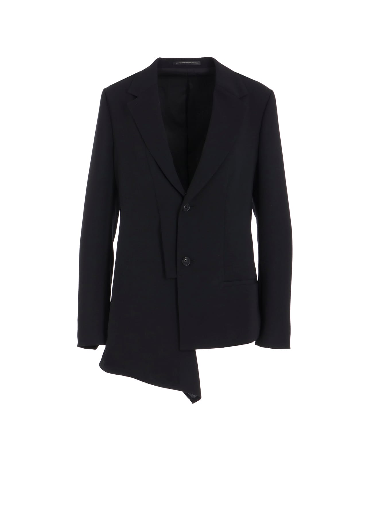 WOOL SERGE RIGHT CLOTH ASYMMETERIC JACKET