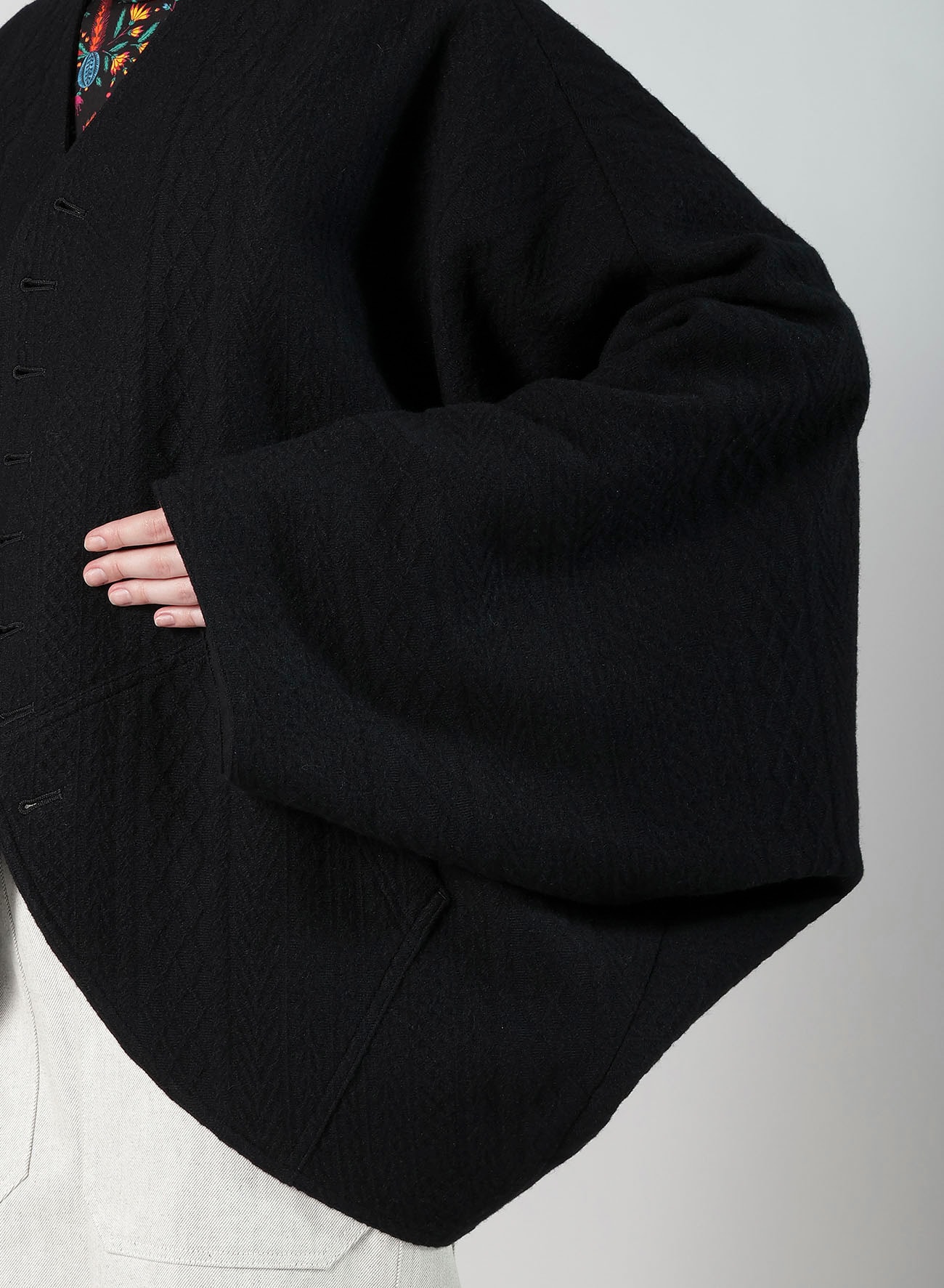 CABLE JQ KNIT DOLMAN SLEEVE JACKET