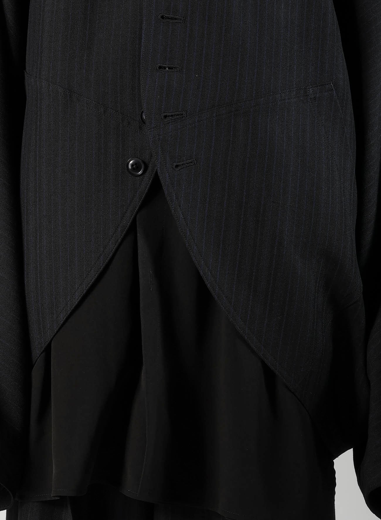 VISCOSE TWEED STRIPE DOLMAN SLEEVE JACKET
