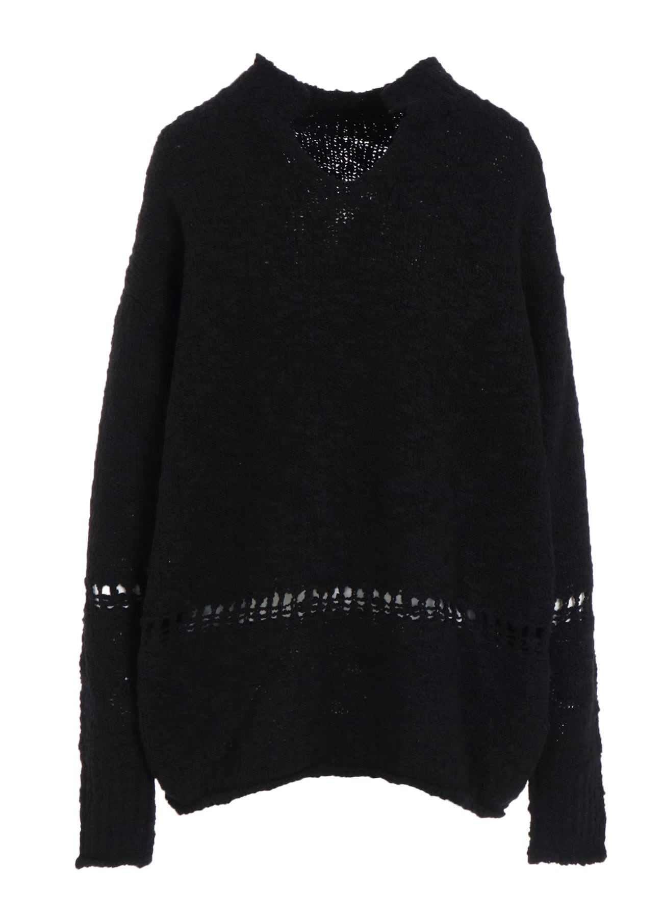 THICK SLUB JERSEY CURLED COLLAR PULLOVER