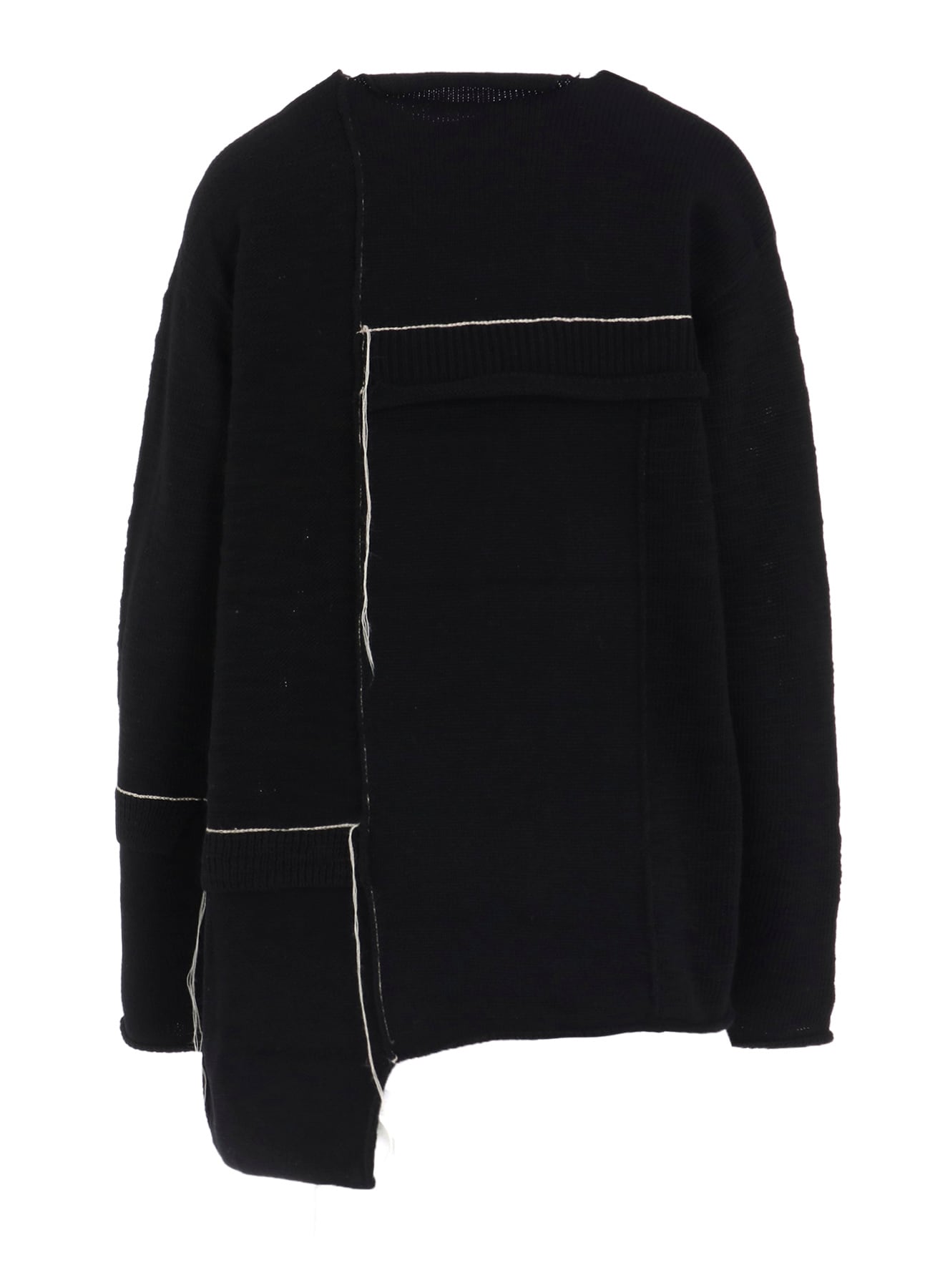 PATCHWORK CREW NECK PULLOVER