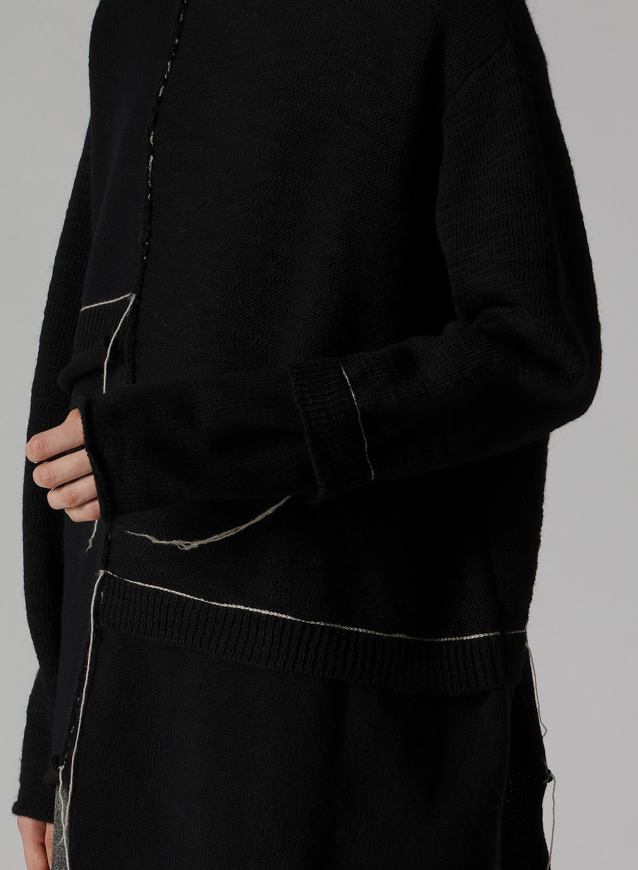 PATCHWORK CREW NECK PULLOVER