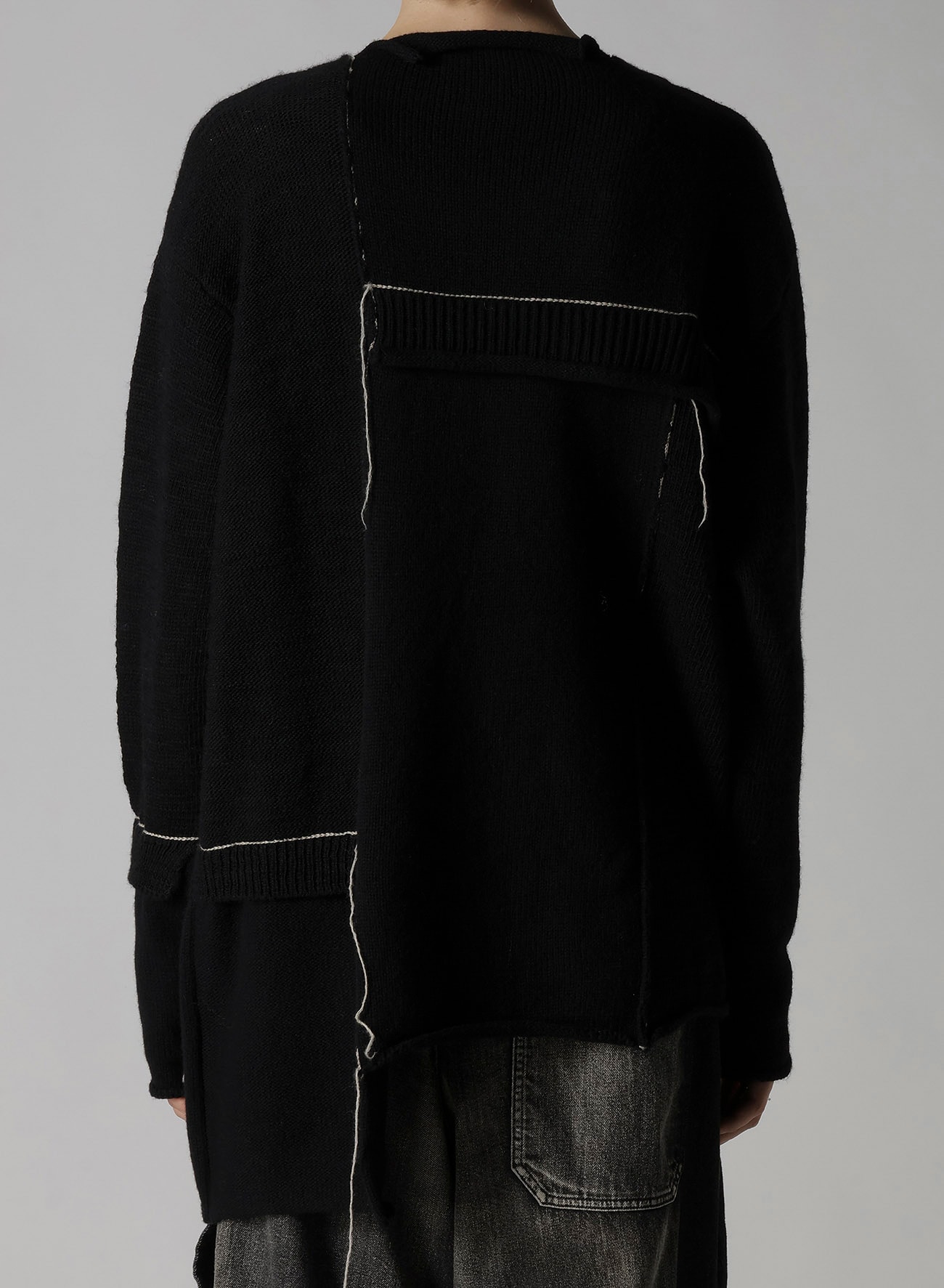PATCHWORK CREW NECK PULLOVER