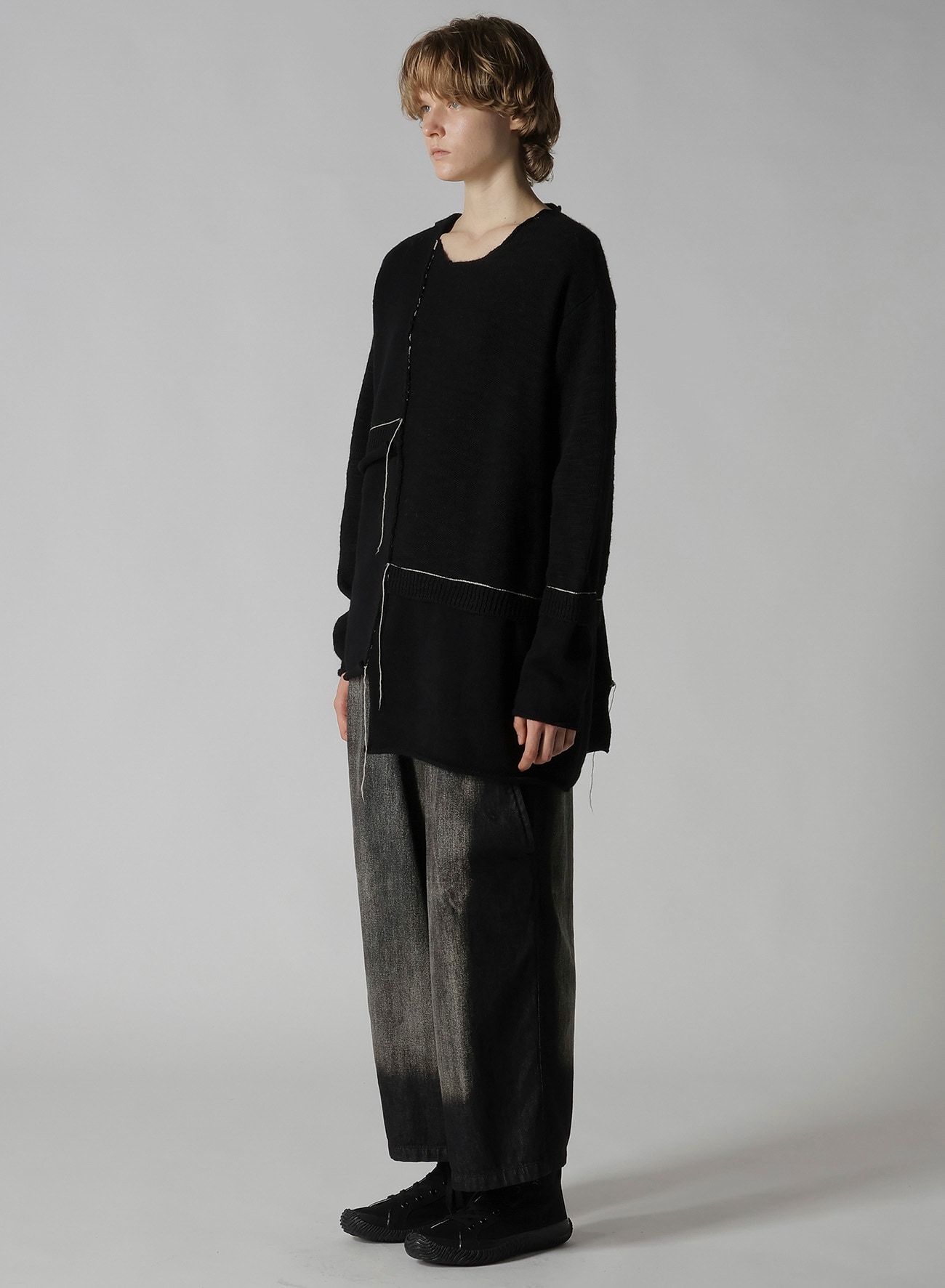 PATCHWORK CREW NECK PULLOVER