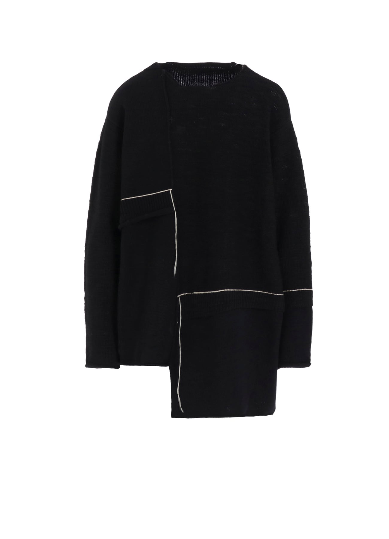 PATCHWORK CREW NECK PULLOVER