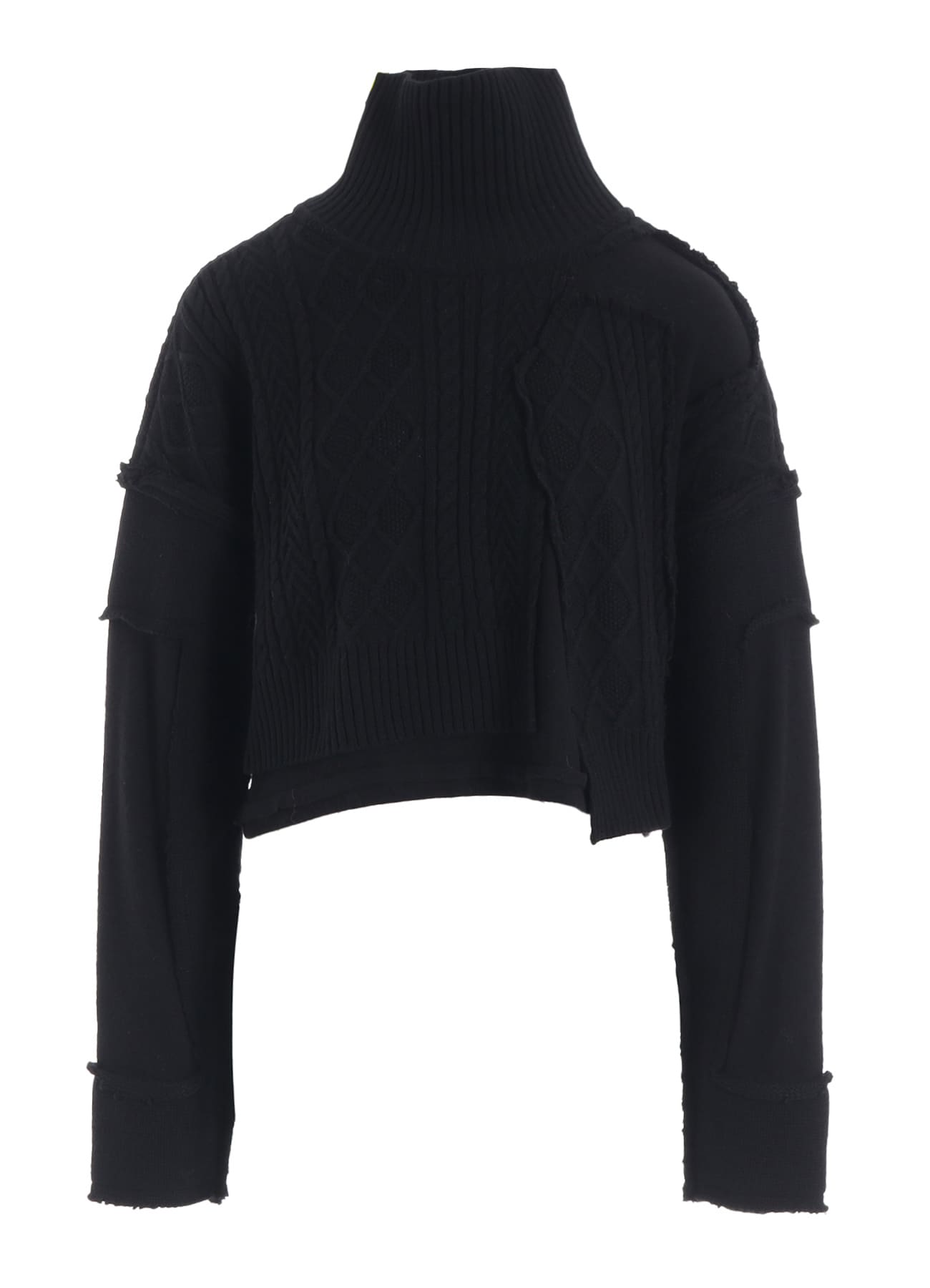 DECONSRUCTED DESIGN CABLE KNIT PULLOVER