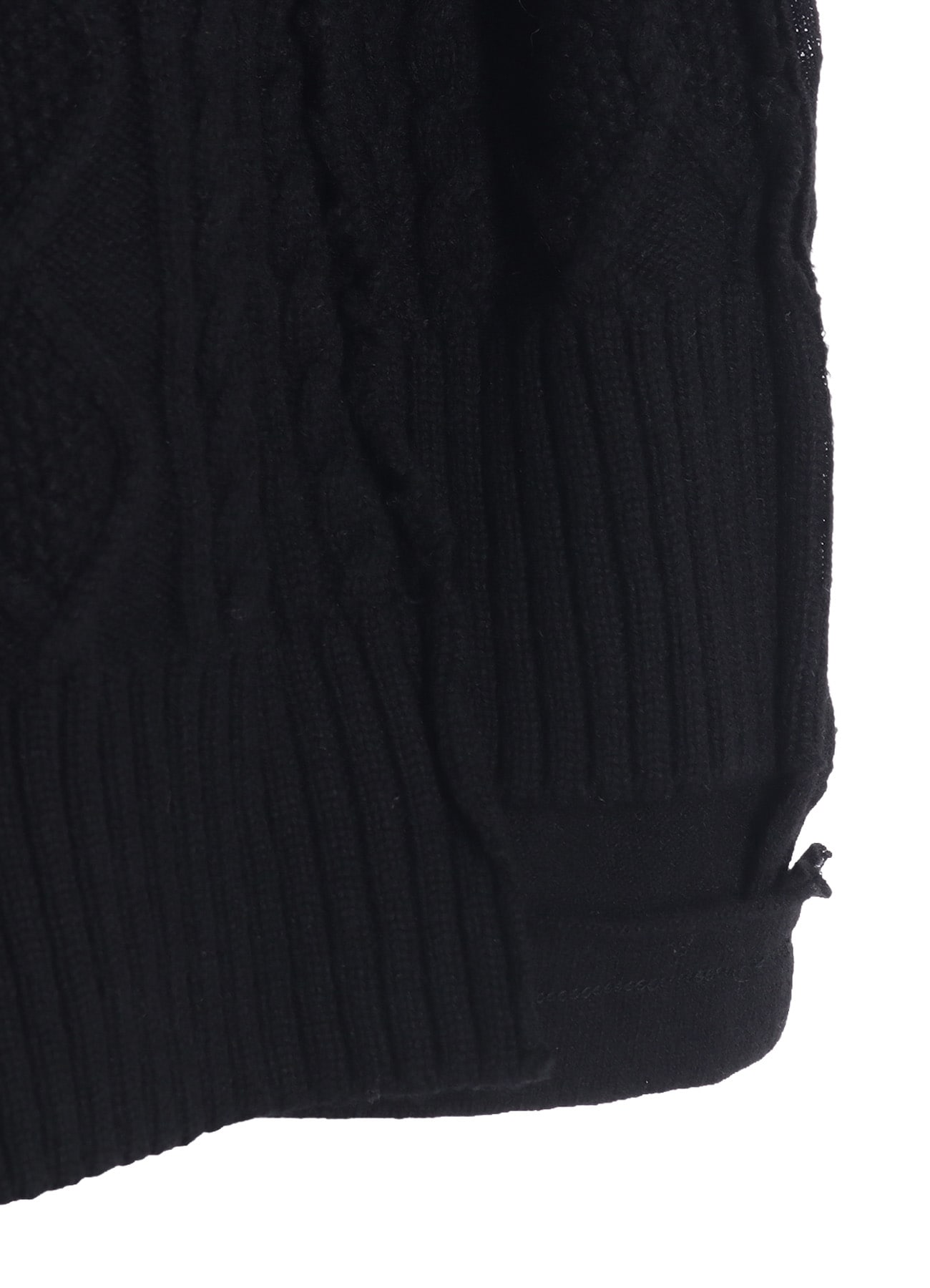 DECONSRUCTED DESIGN CABLE KNIT PULLOVER