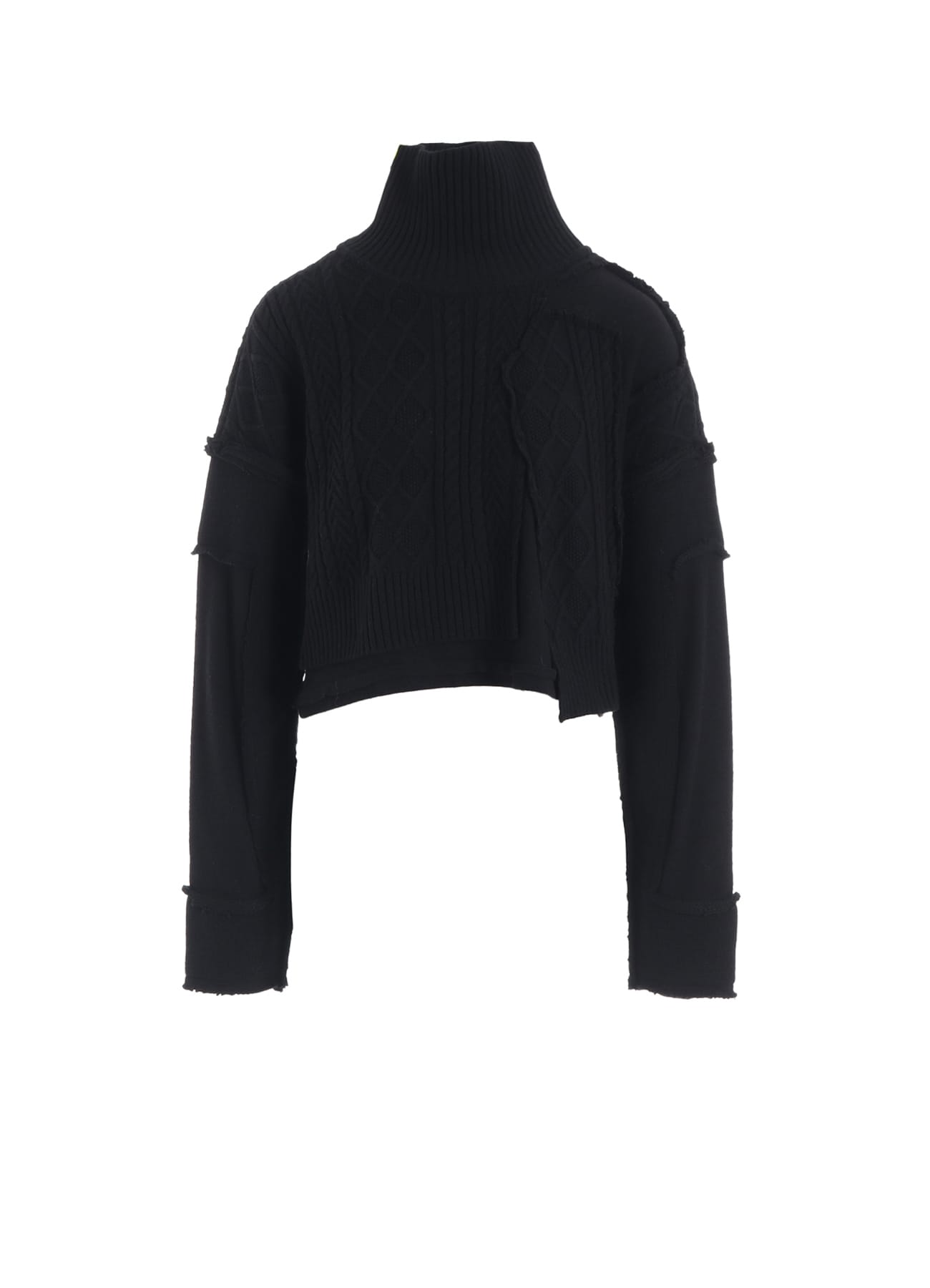 DECONSRUCTED DESIGN CABLE KNIT PULLOVER