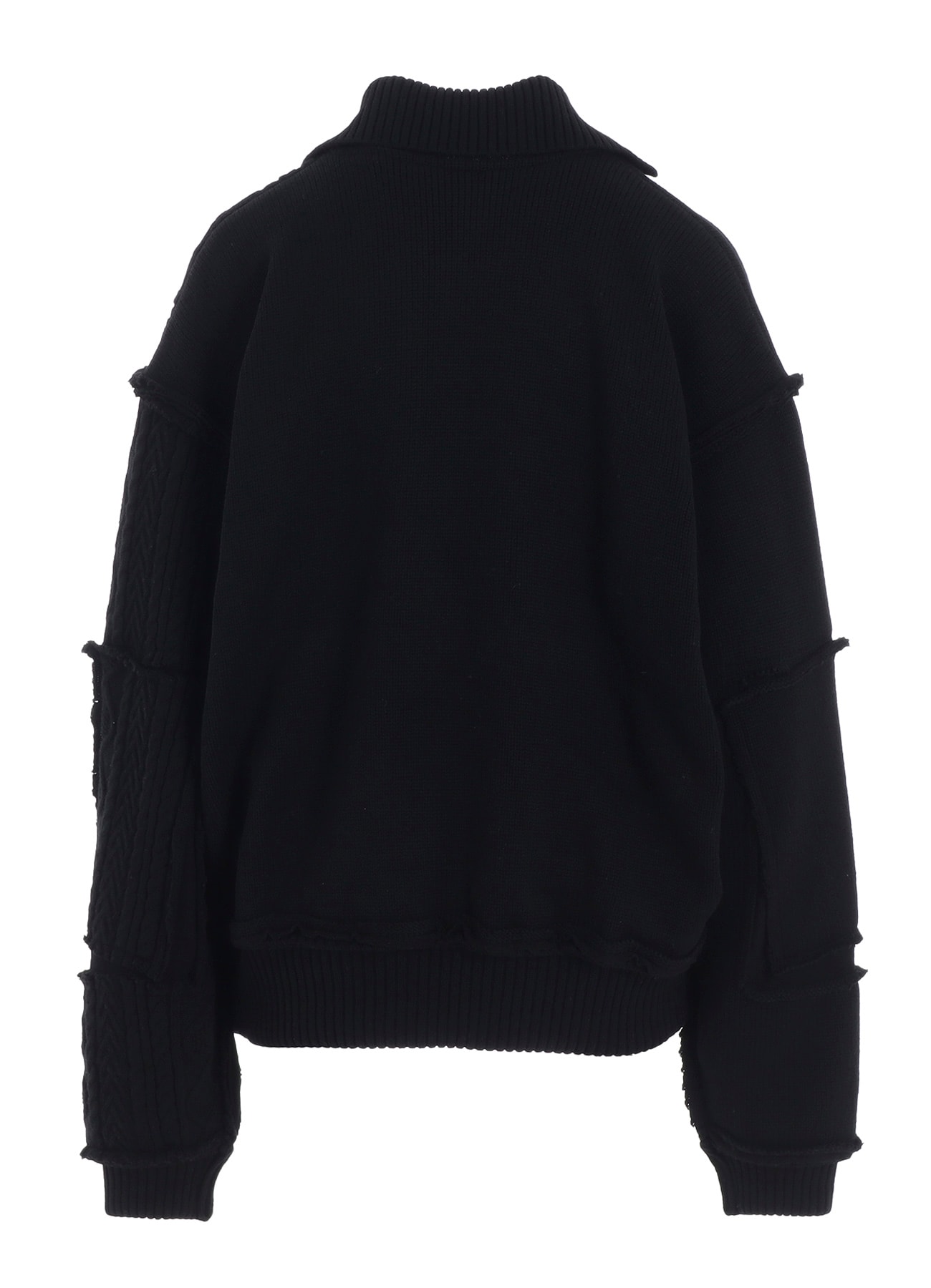 DECONSTRUCTED DESIGN CABLE KNIT CARDIGAN