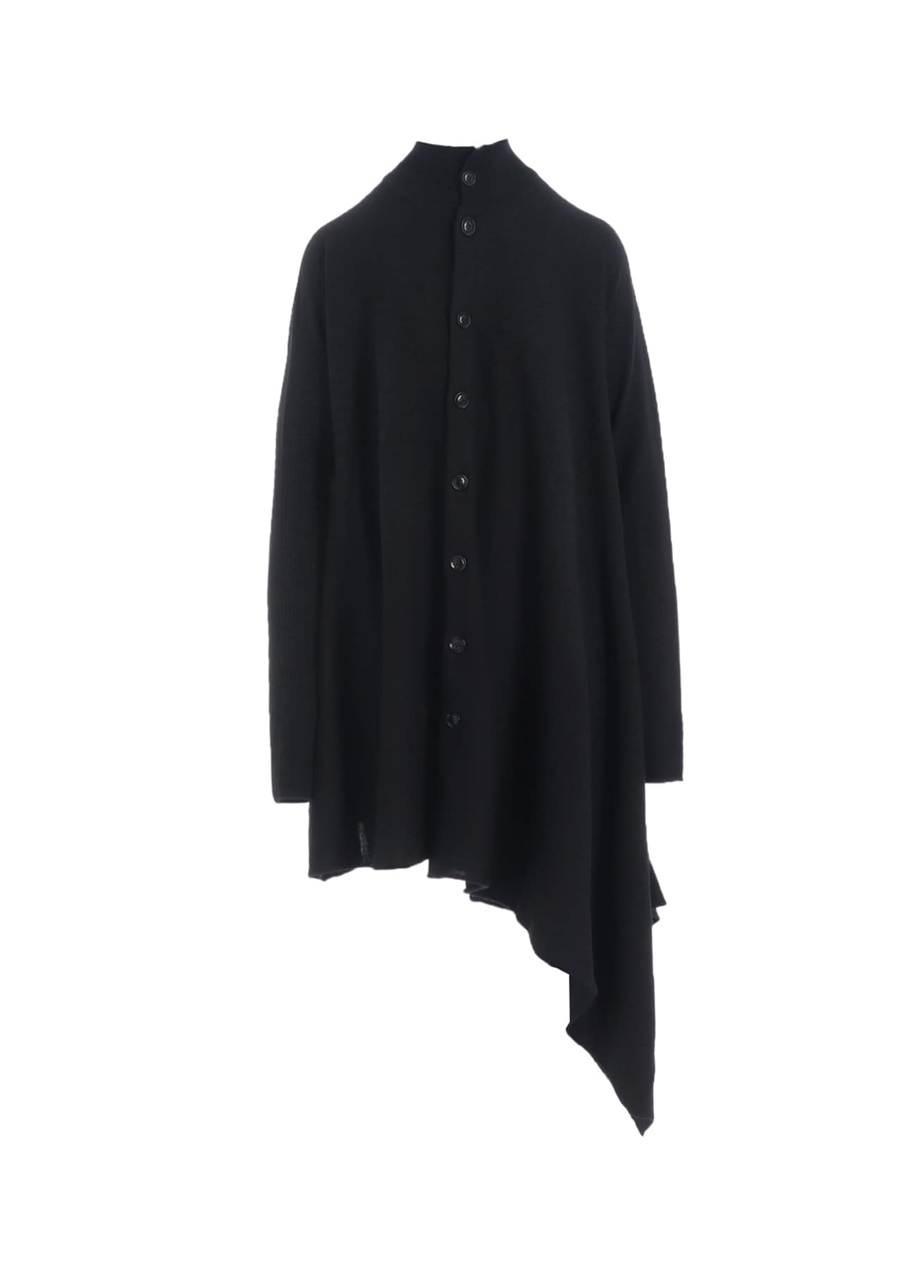 WOOL ASYMMETRIC LONG CARDIGAN