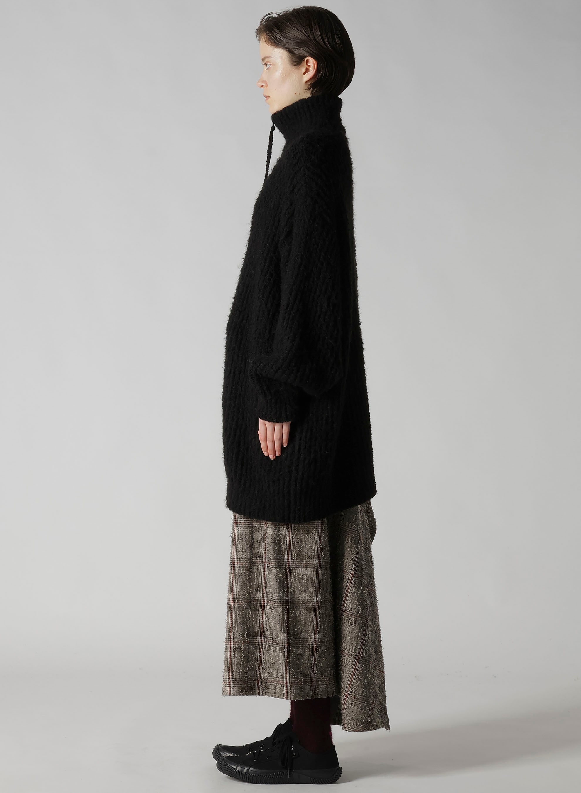 FLEECE RAISED ZIP-UP CARDIGAN
