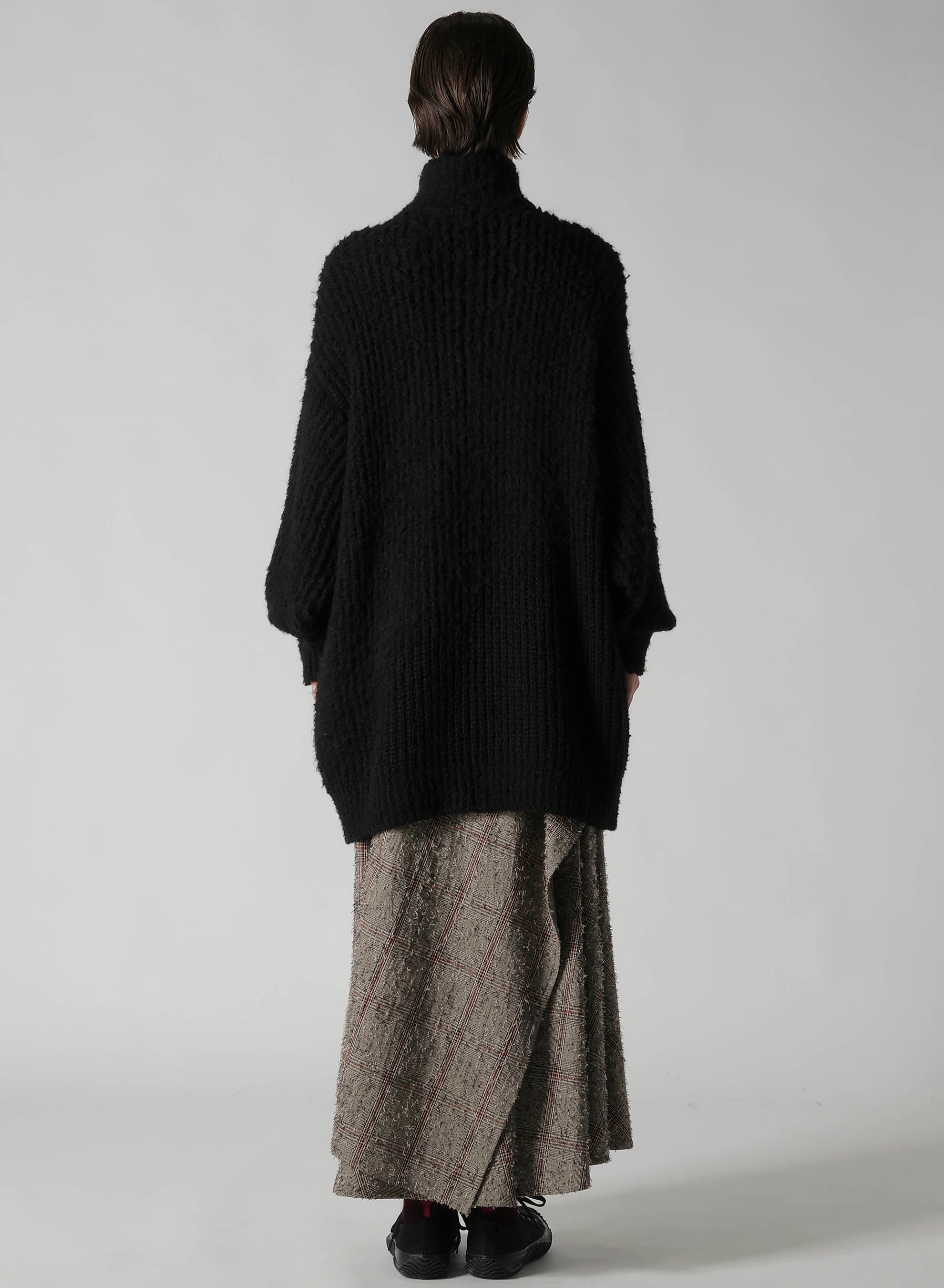 FLEECE RAISED ZIP-UP CARDIGAN