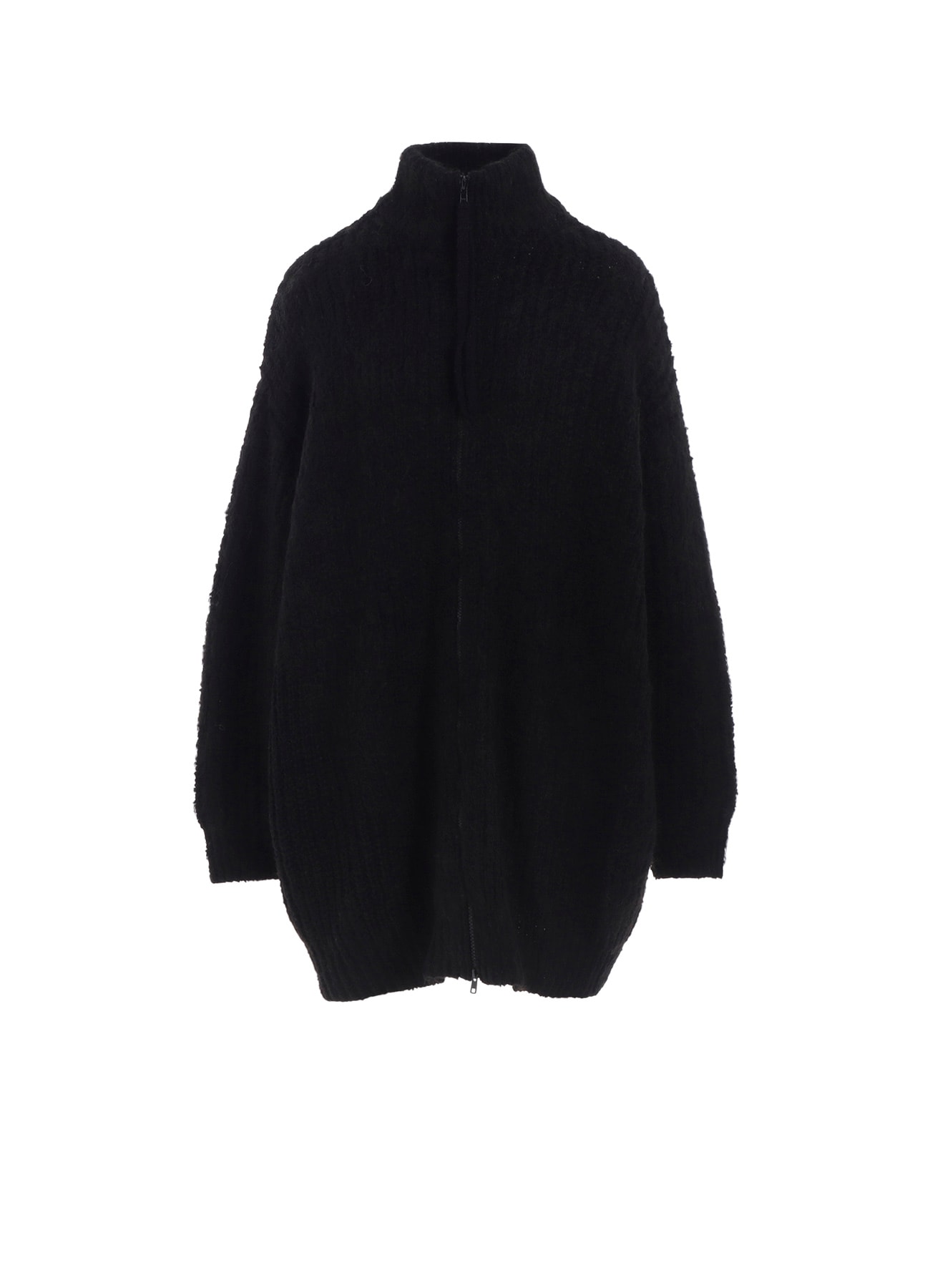 FLEECE RAISED ZIP-UP CARDIGAN