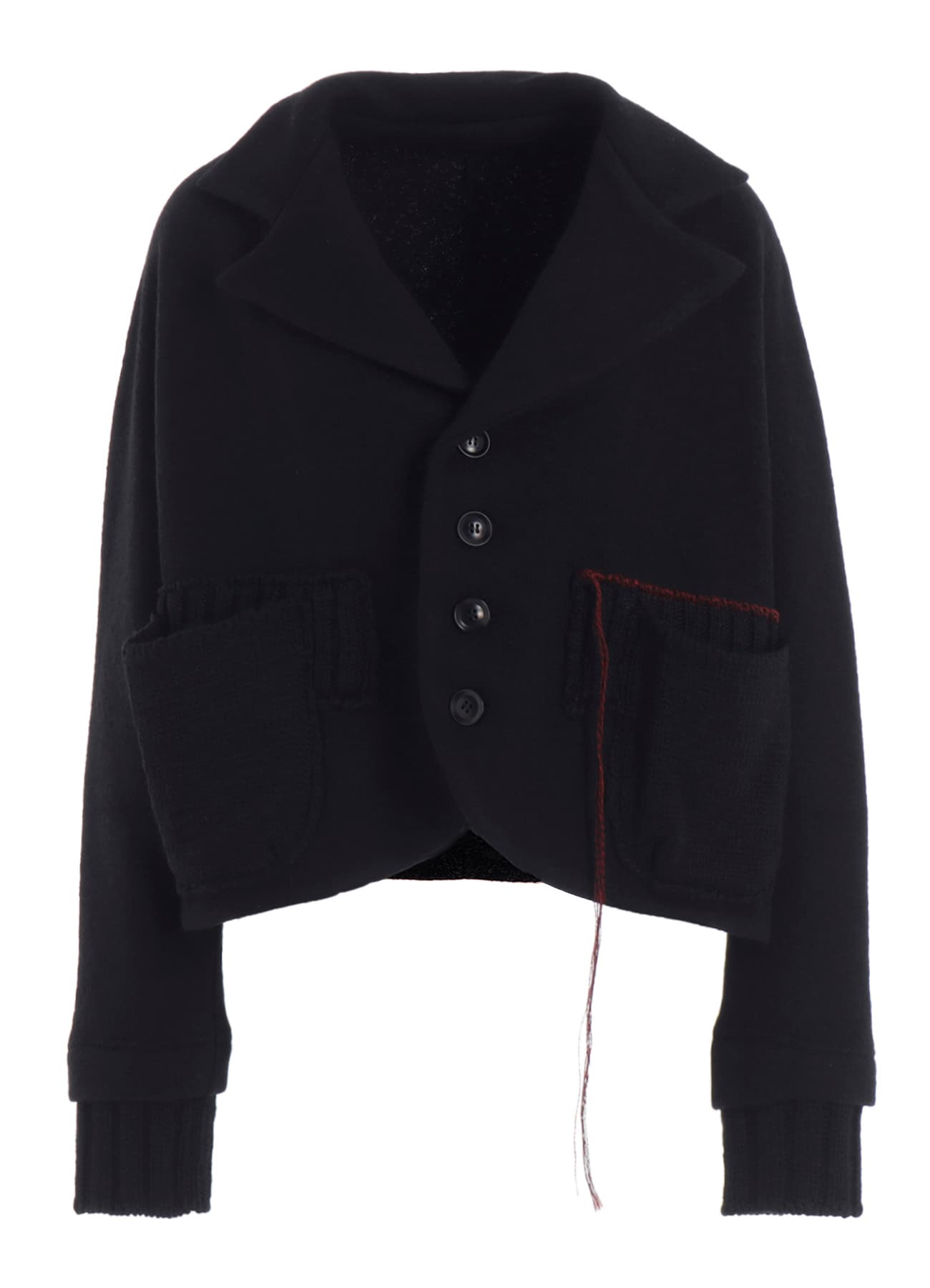 KNIT CONBINATION SHORT JACKET