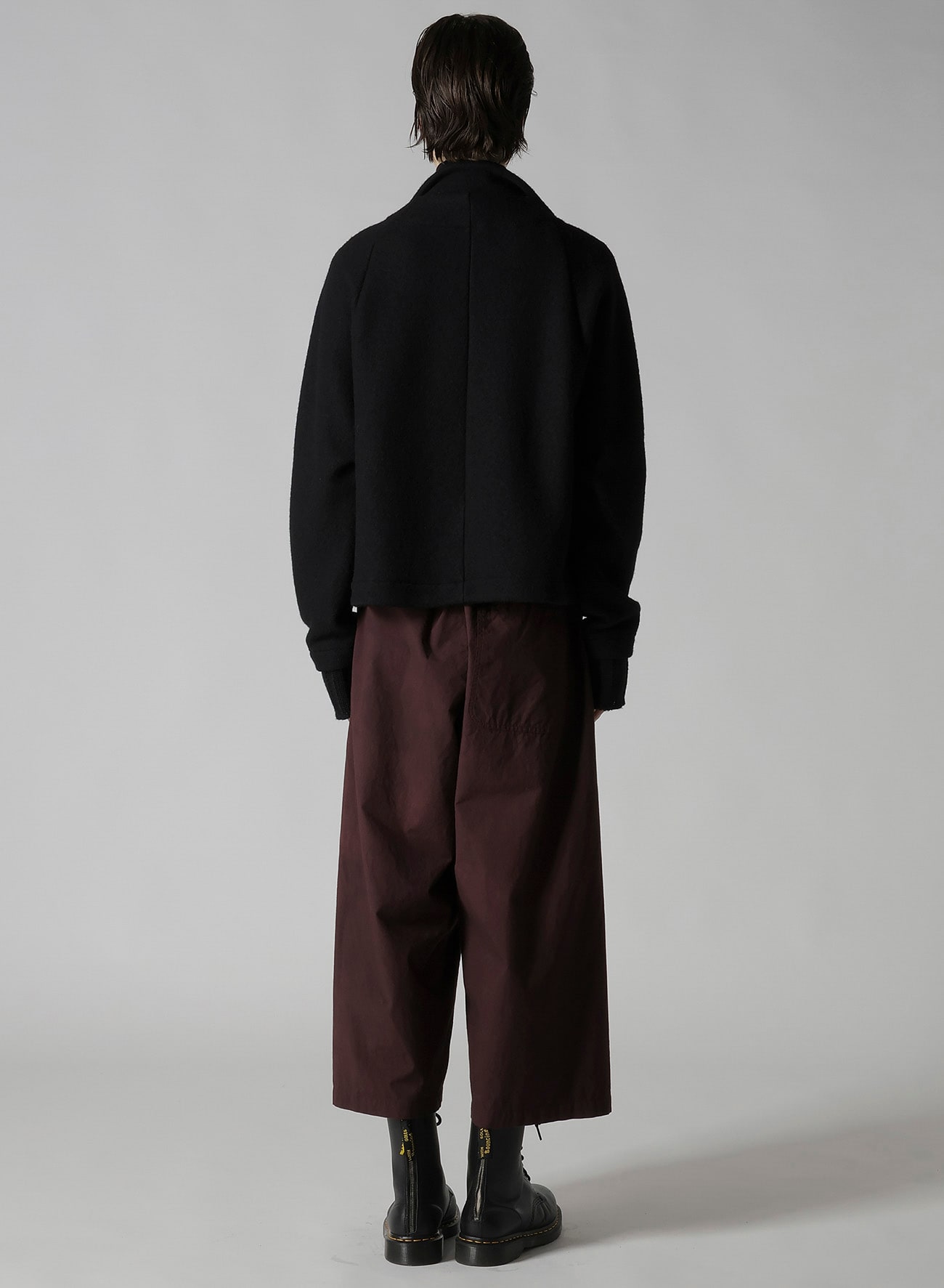 KNIT CONBINATION SHORT JACKET