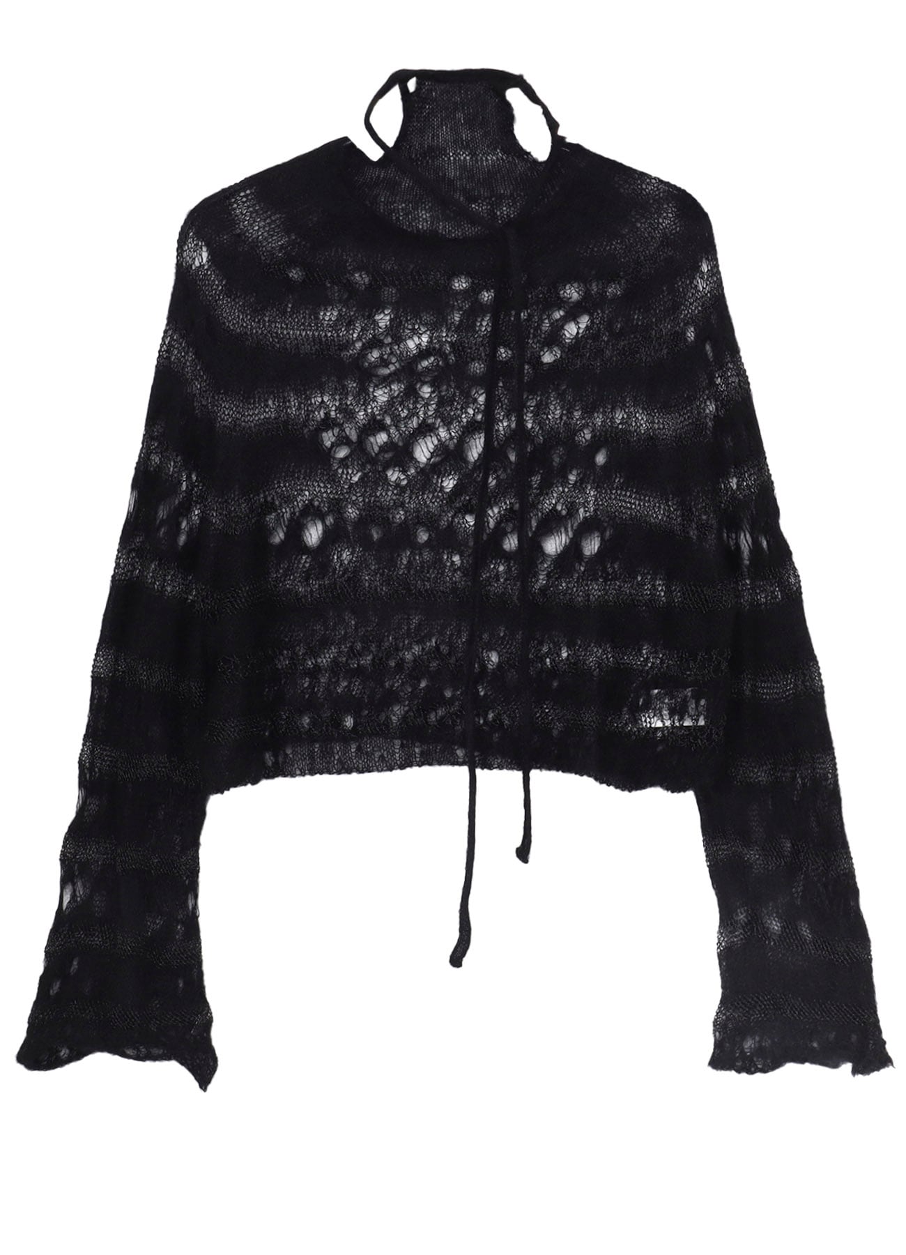 WOLE DESIGN MOHAIR KNITED SHORT PULLOVER