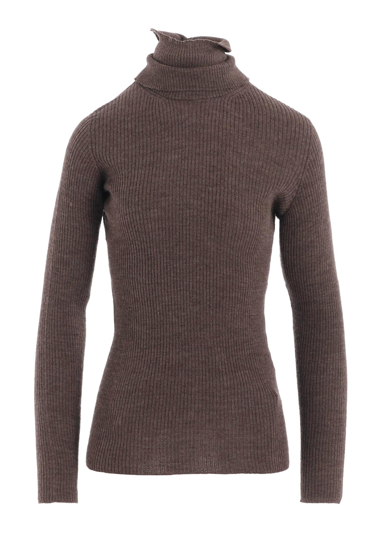 DOUBLE HIGH NECK RIB PULLOVER