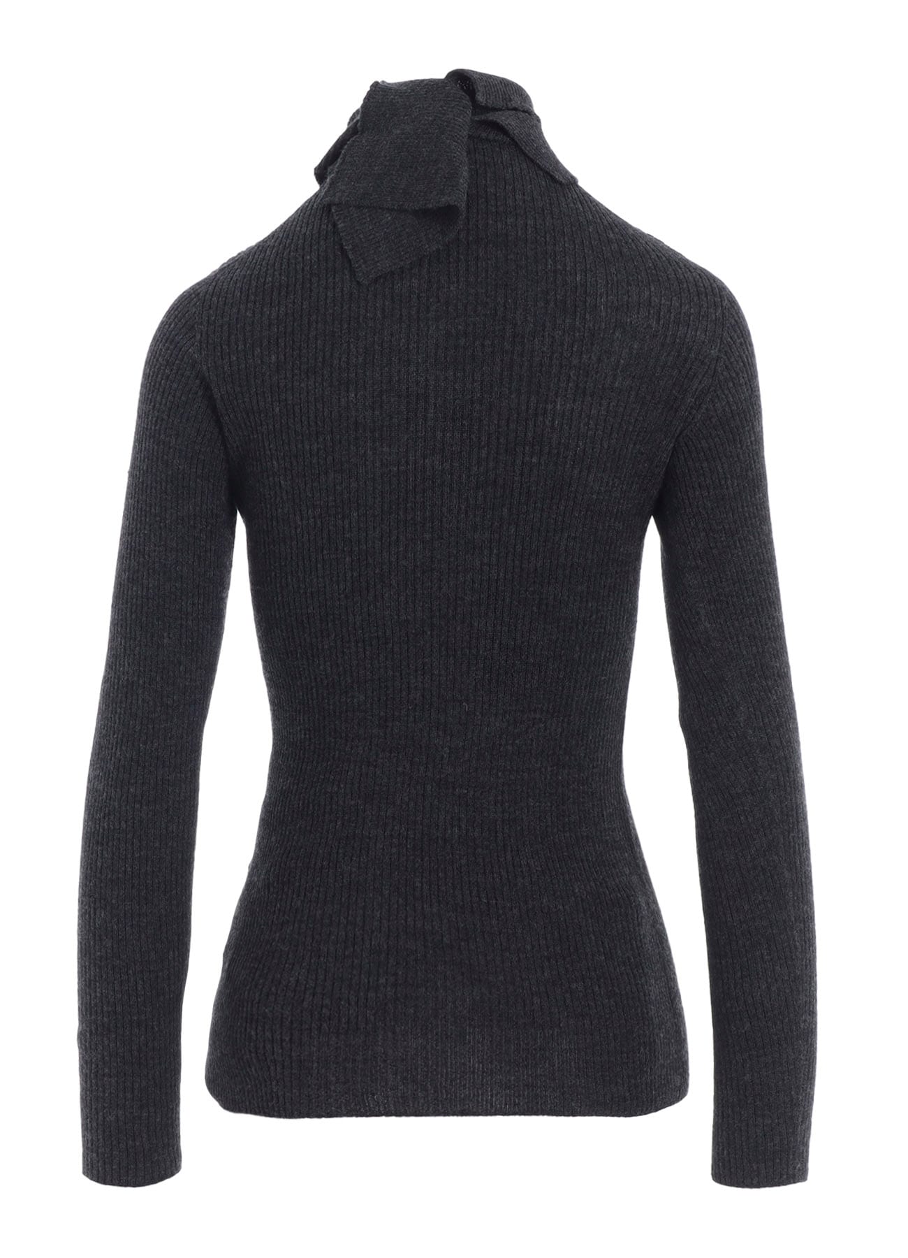 DOUBLE HIGH NECK RIB PULLOVER
