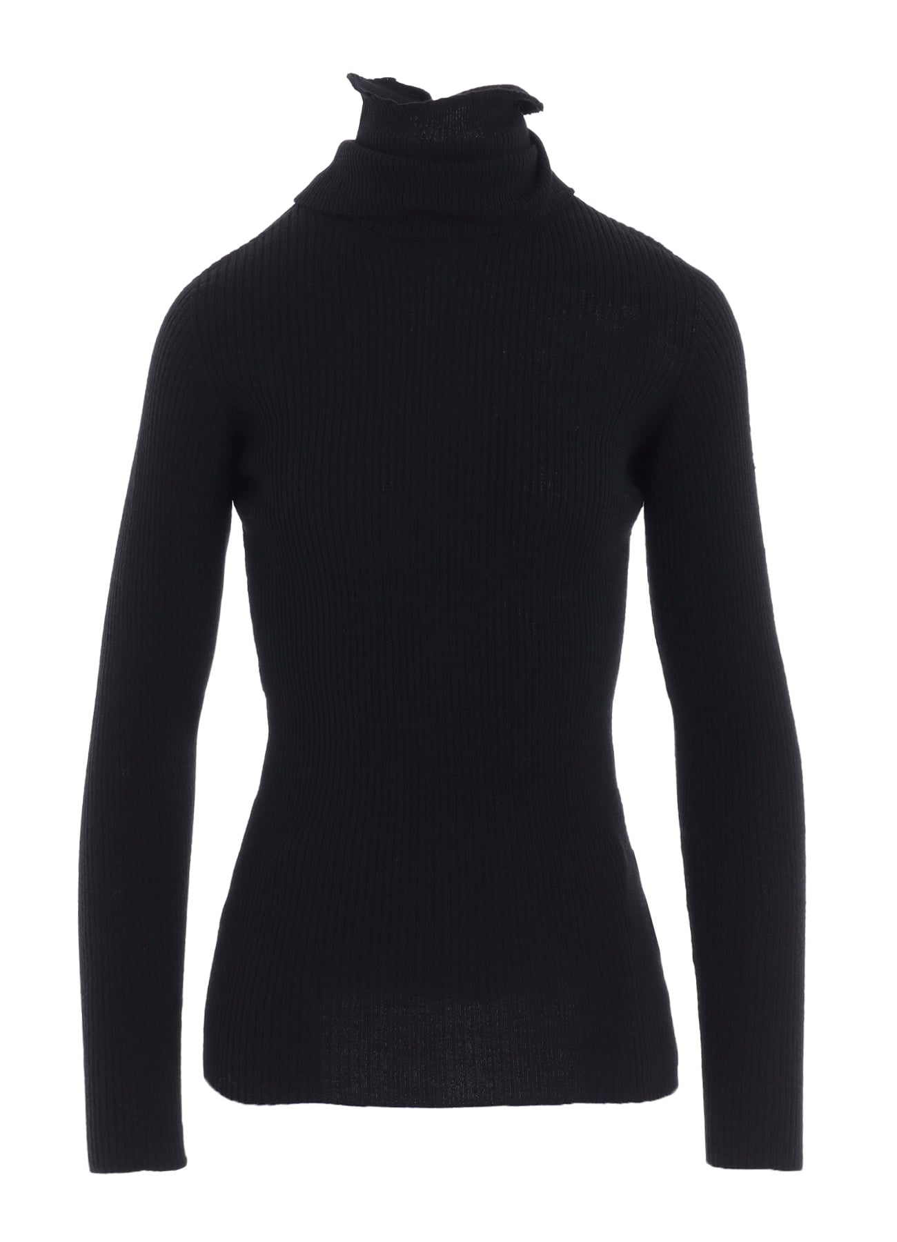 DOUBLE HIGH NECK RIB PULLOVER