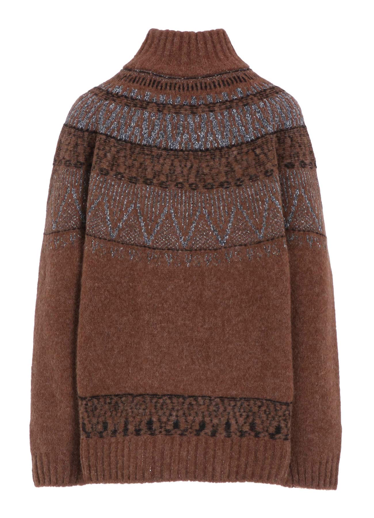 NORDIC DESIGN HIGH NECK KNIT PULLOVER
