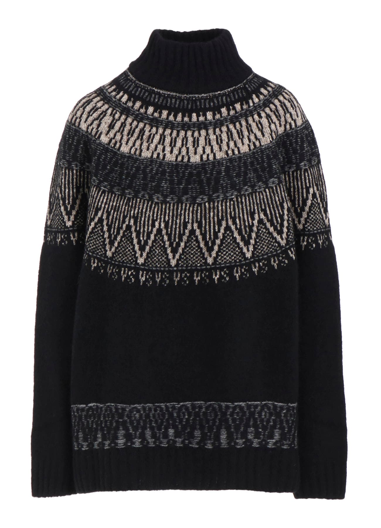 NORDIC DESIGN HIGH NECK KNIT PULLOVER