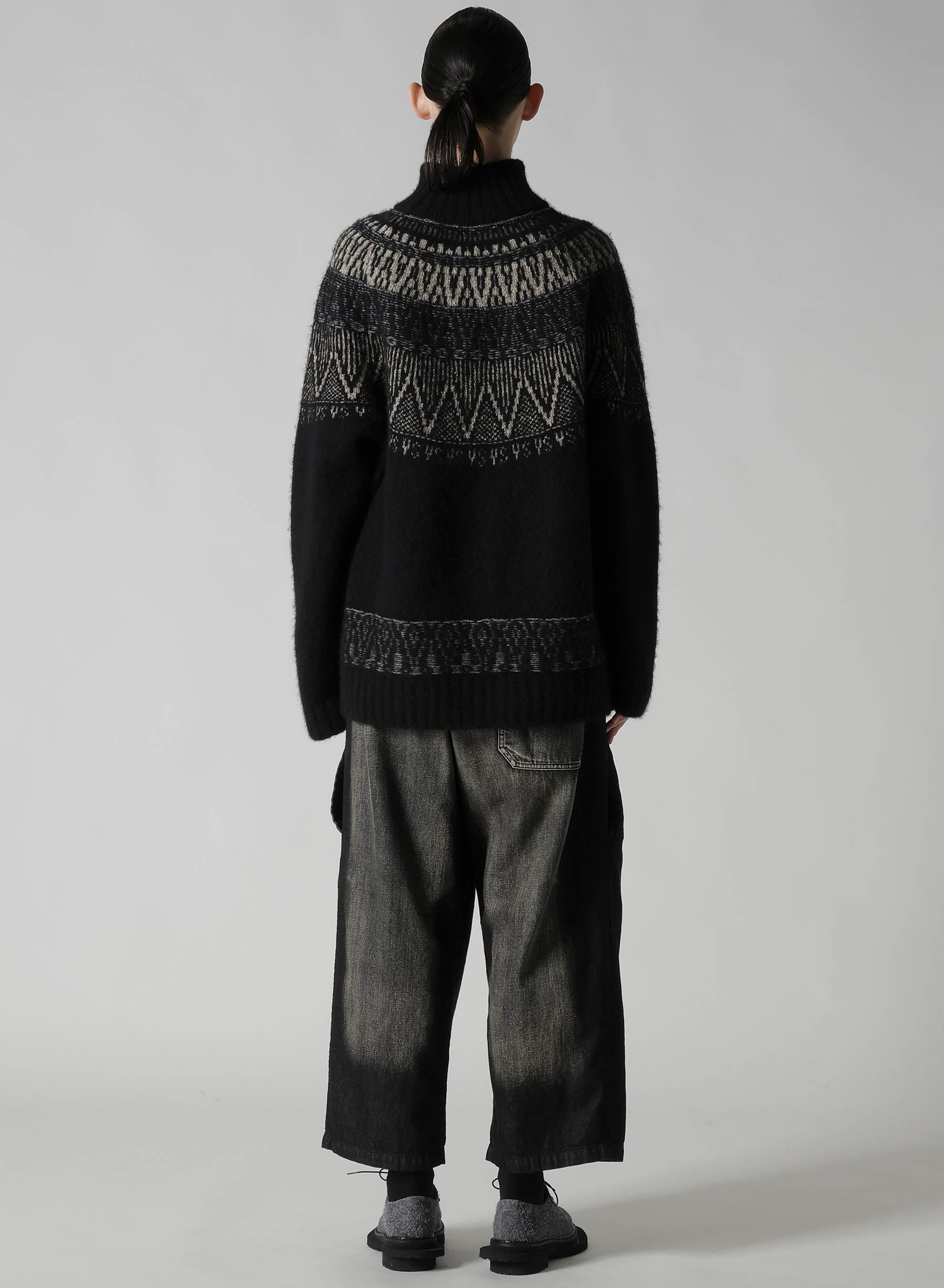 NORDIC DESIGN HIGH NECK KNIT PULLOVER