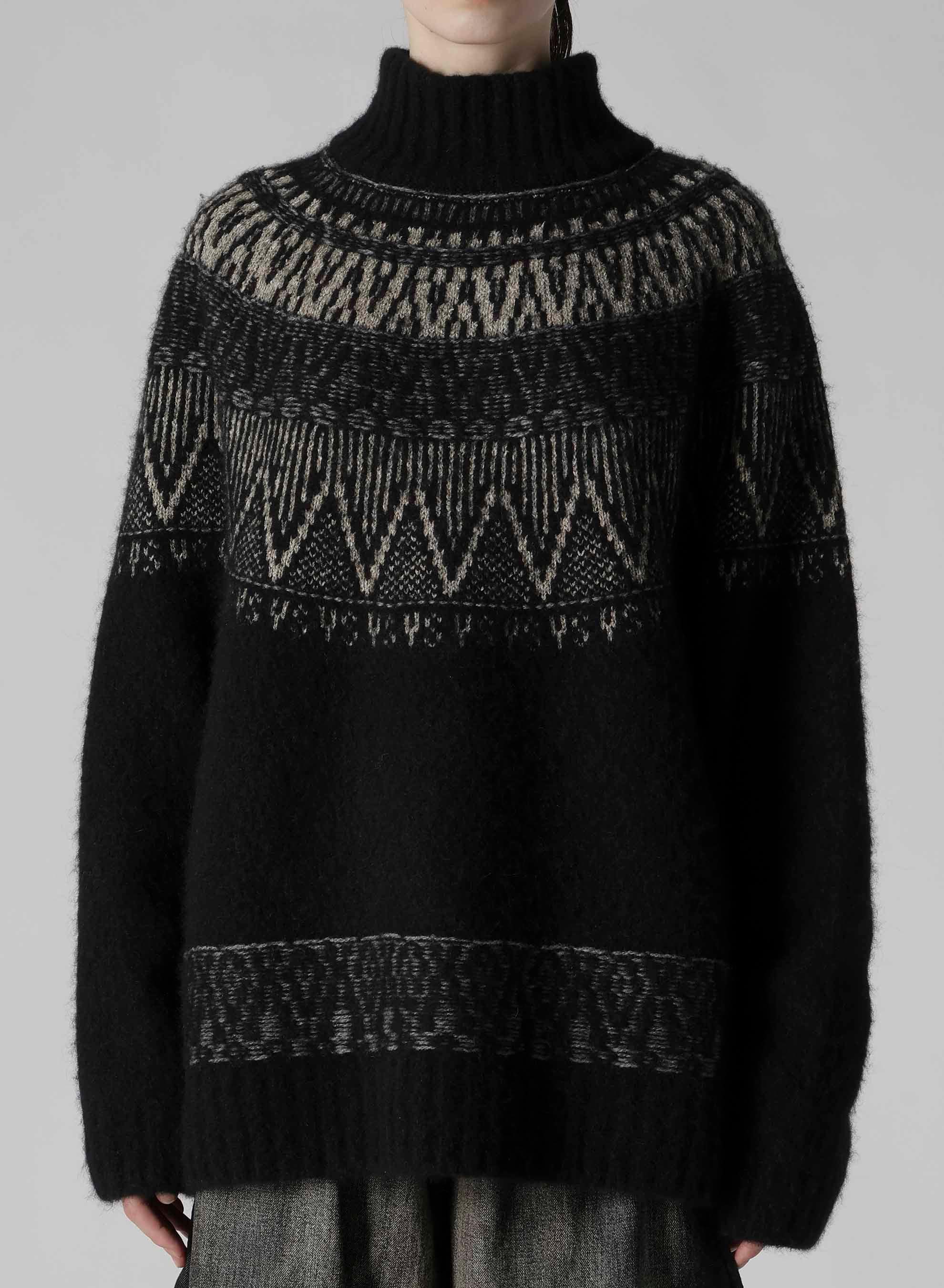 NORDIC DESIGN HIGH NECK KNIT PULLOVER