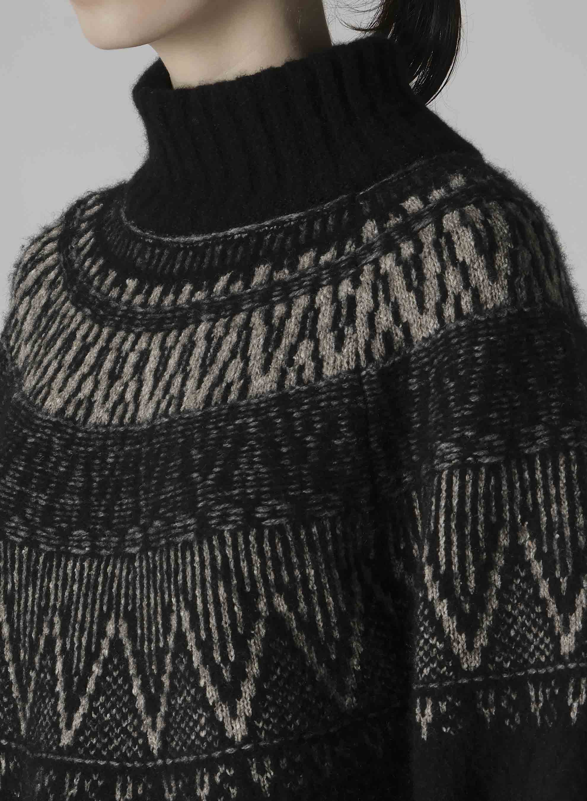 NORDIC DESIGN HIGH NECK KNIT PULLOVER