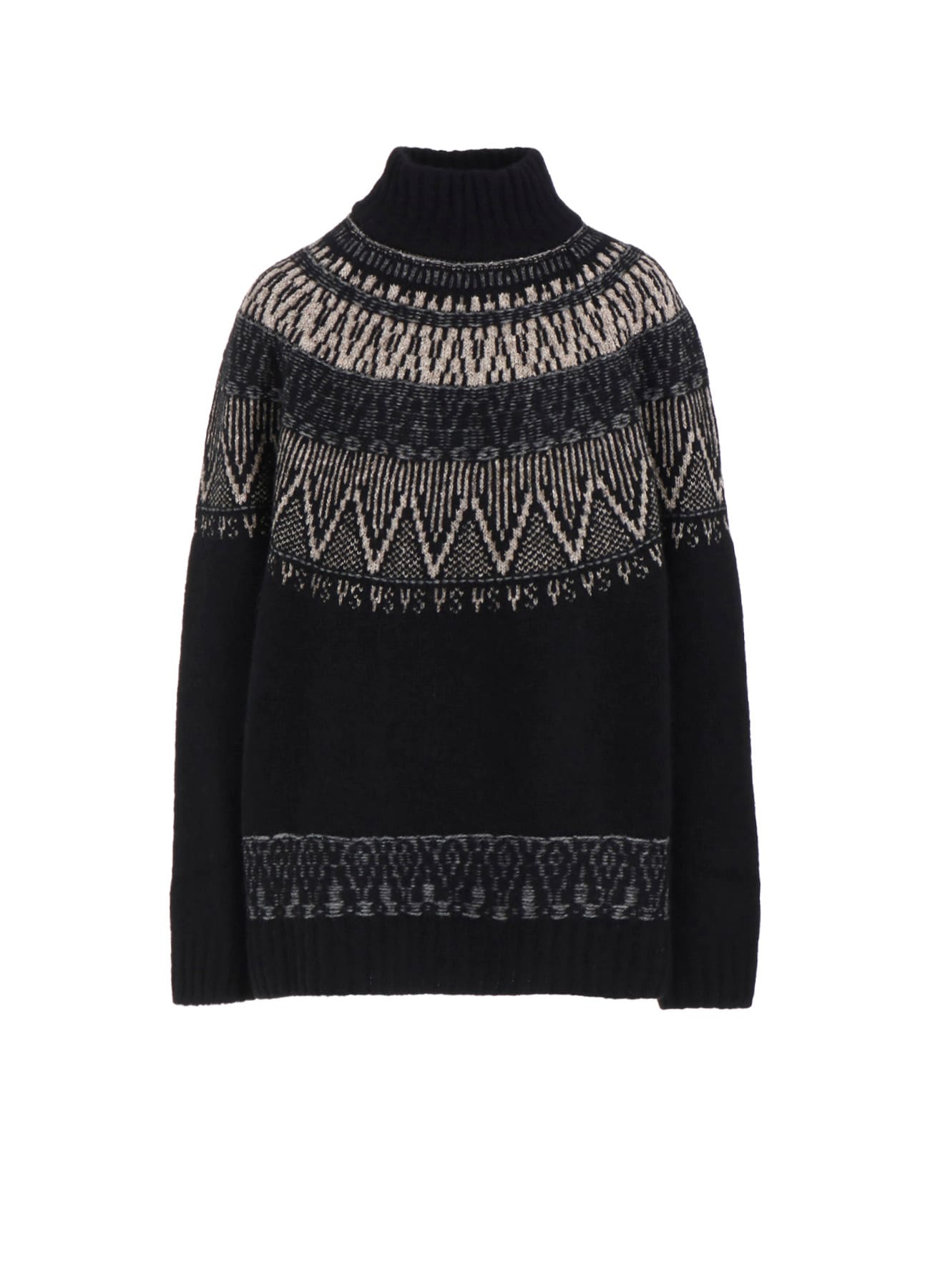 NORDIC DESIGN HIGH NECK KNIT PULLOVER