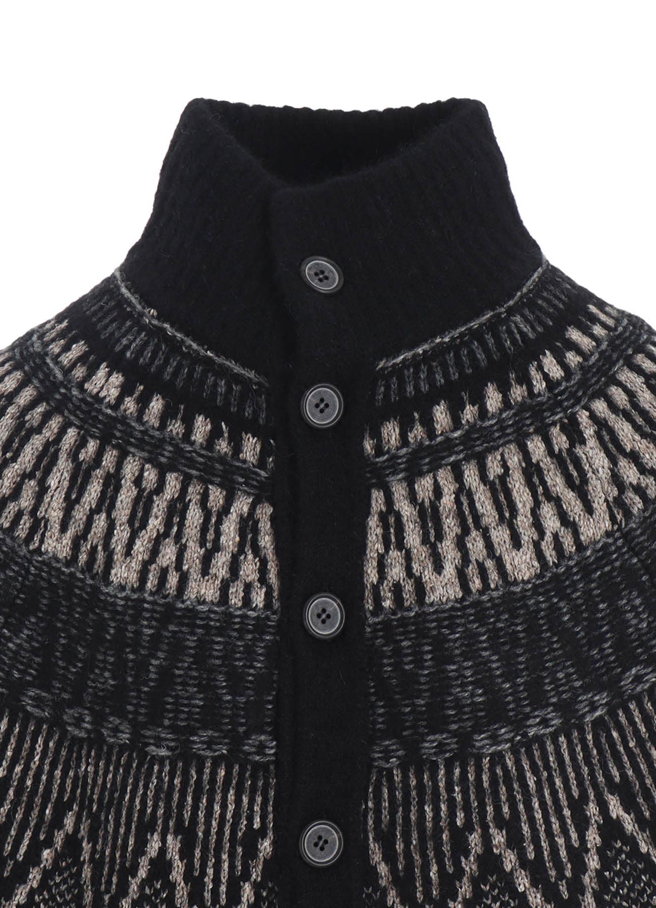 NORDIC DESIGN HIGH NECK KNIT CARDIGAN