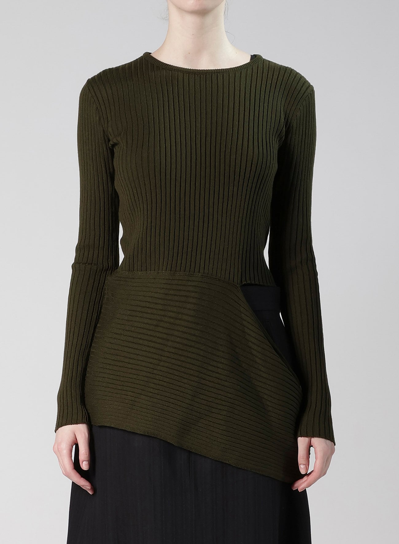 WOOL BREND PANEL KNIT