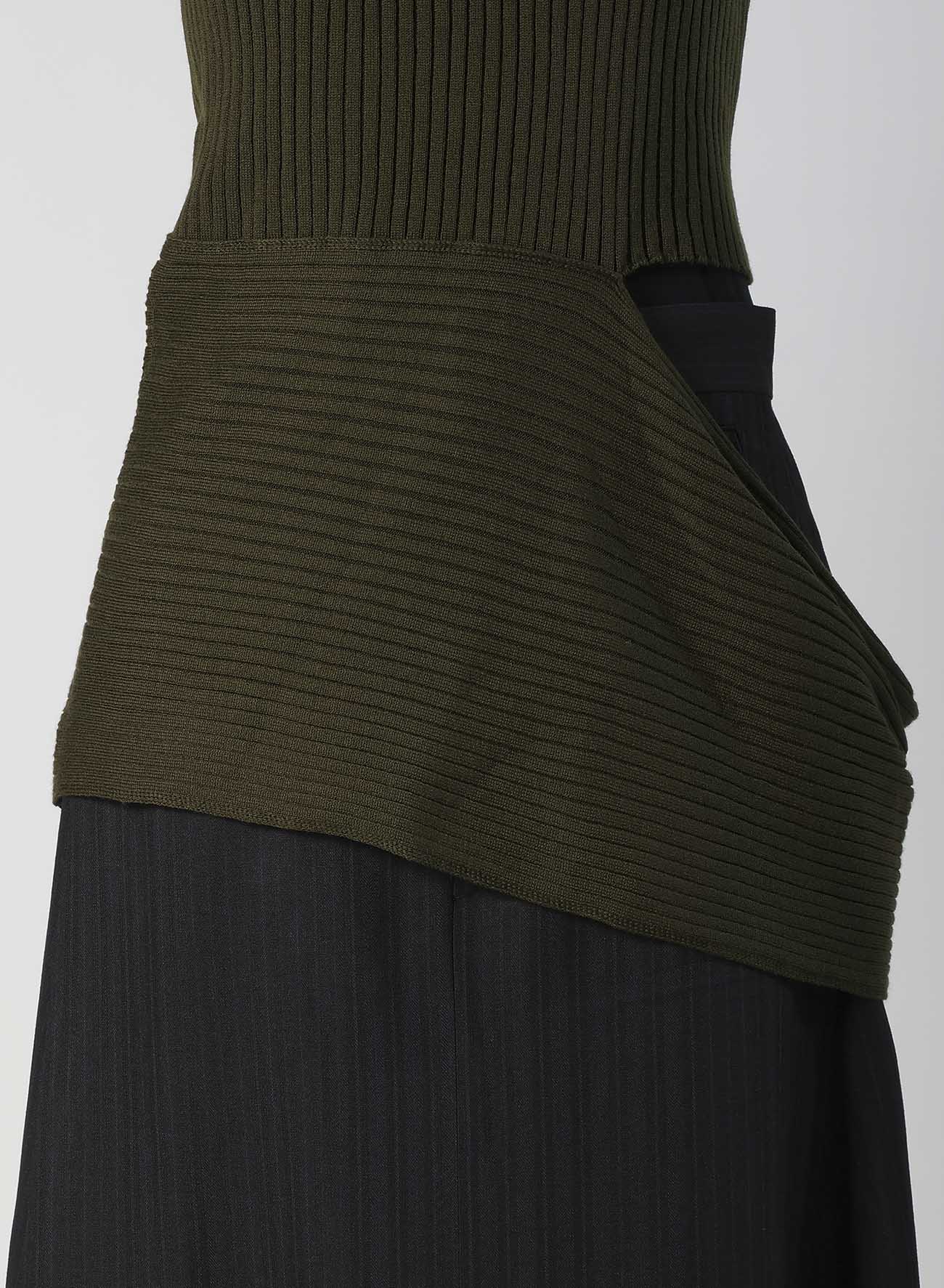 WOOL BREND PANEL KNIT
