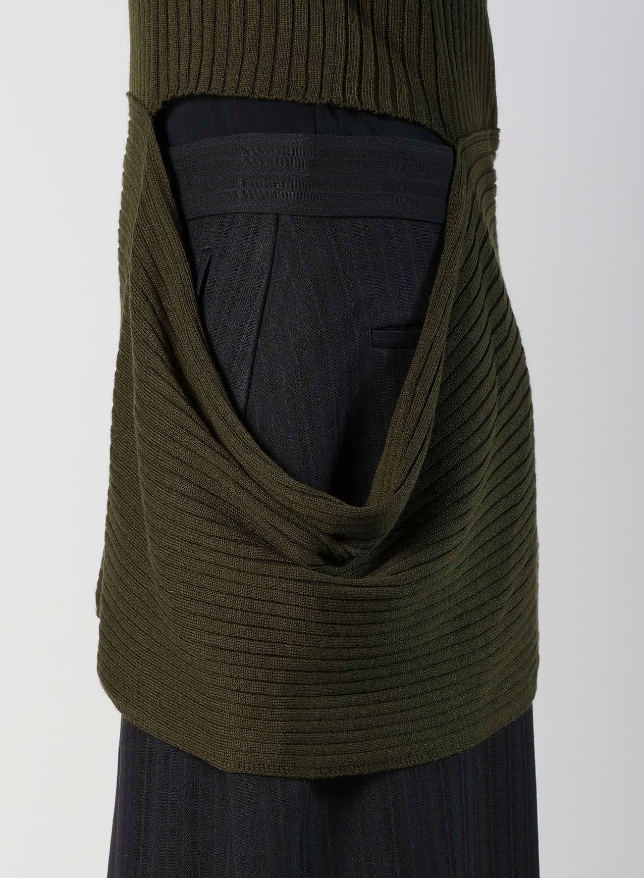 WOOL BREND PANEL KNIT