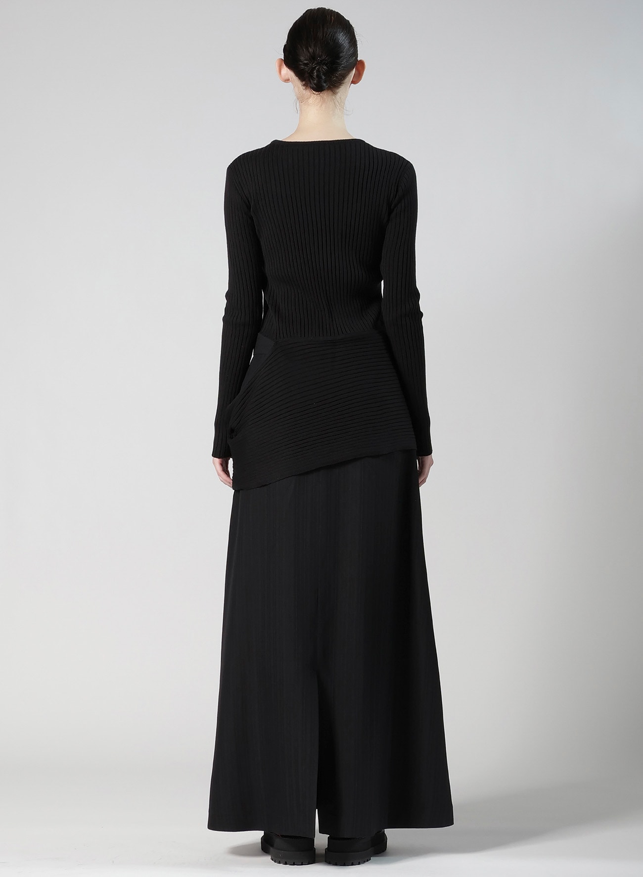 WOOL BREND PANEL KNIT