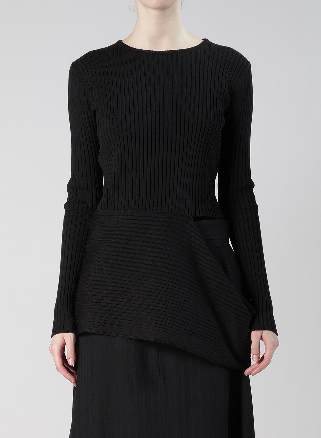 WOOL BREND PANEL KNIT