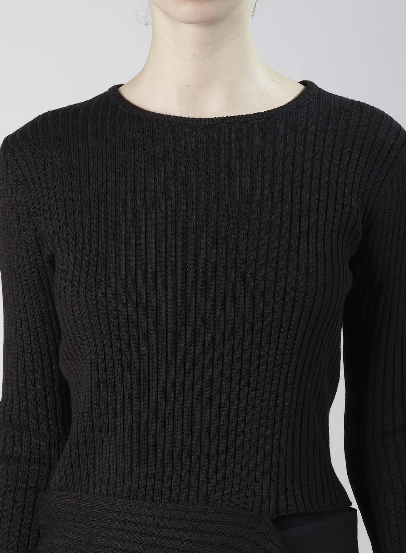 WOOL BREND PANEL KNIT