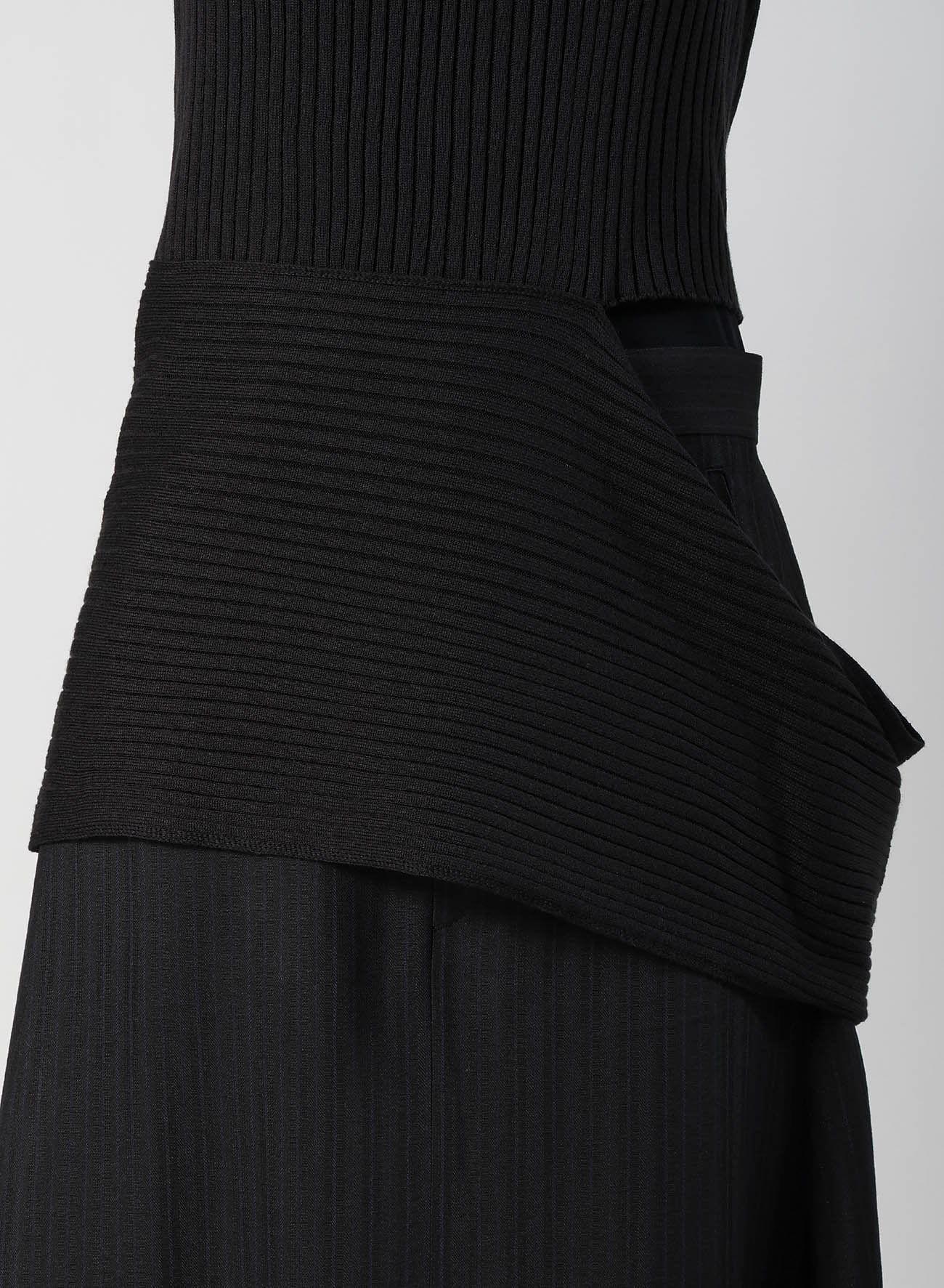 WOOL BREND PANEL KNIT