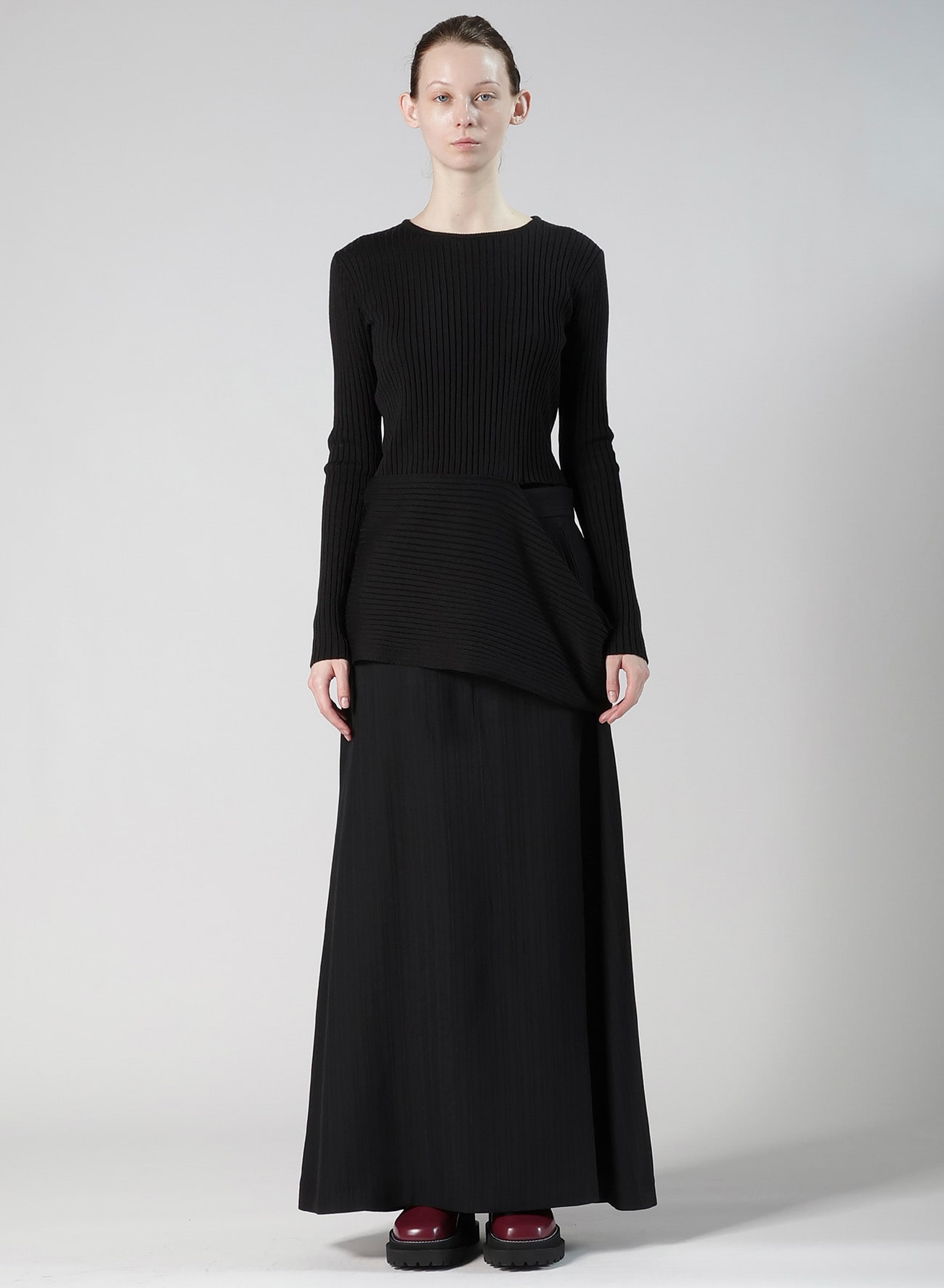 WOOL BREND PANEL KNIT