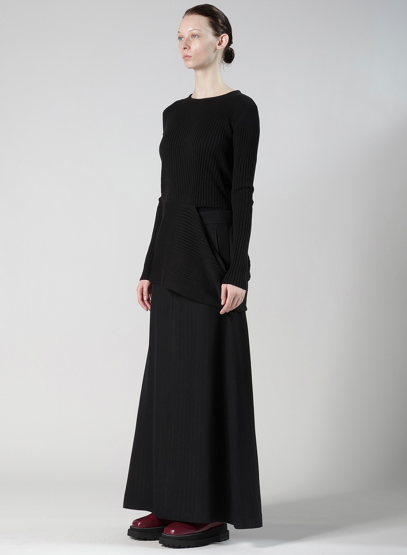 WOOL BREND PANEL KNIT
