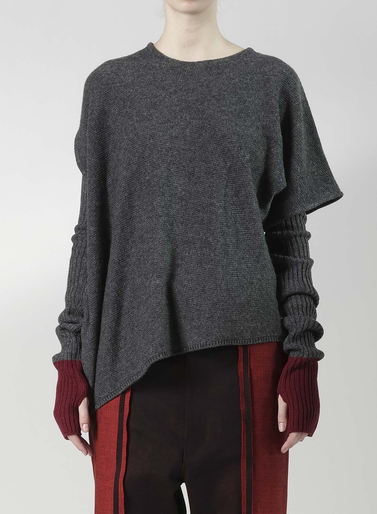 WOOL BREND ARRANGED KNIT