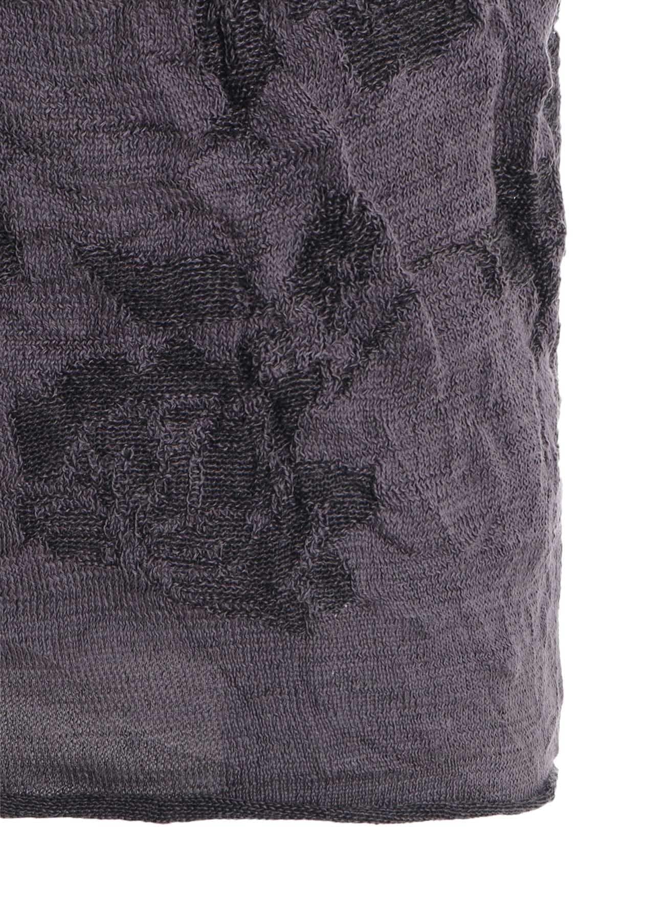 BIG FLOWER WRINKLED KNIT PULLOVER