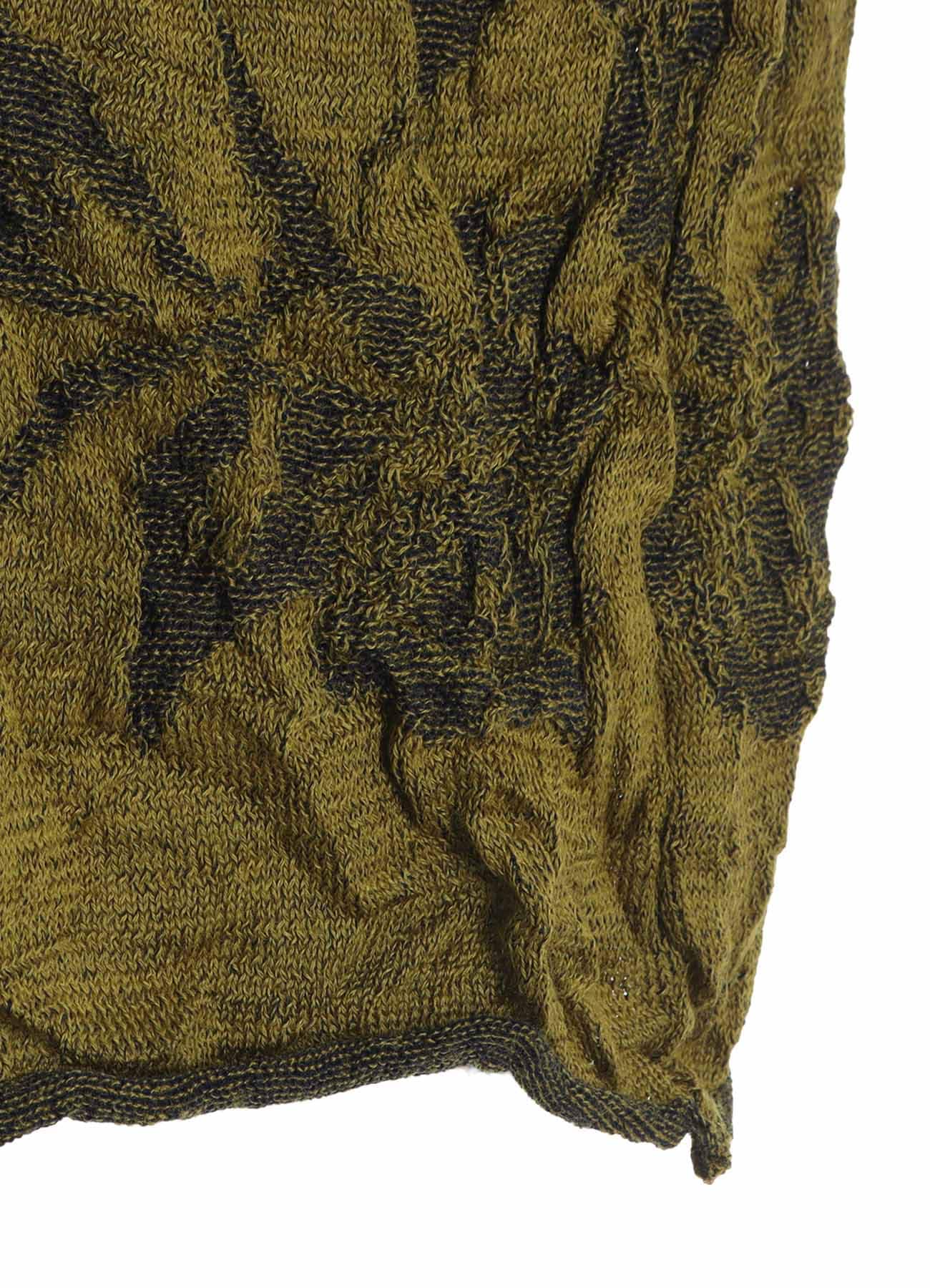 BIG FLOWER WRINKLED BIG KNIT PULLOVER