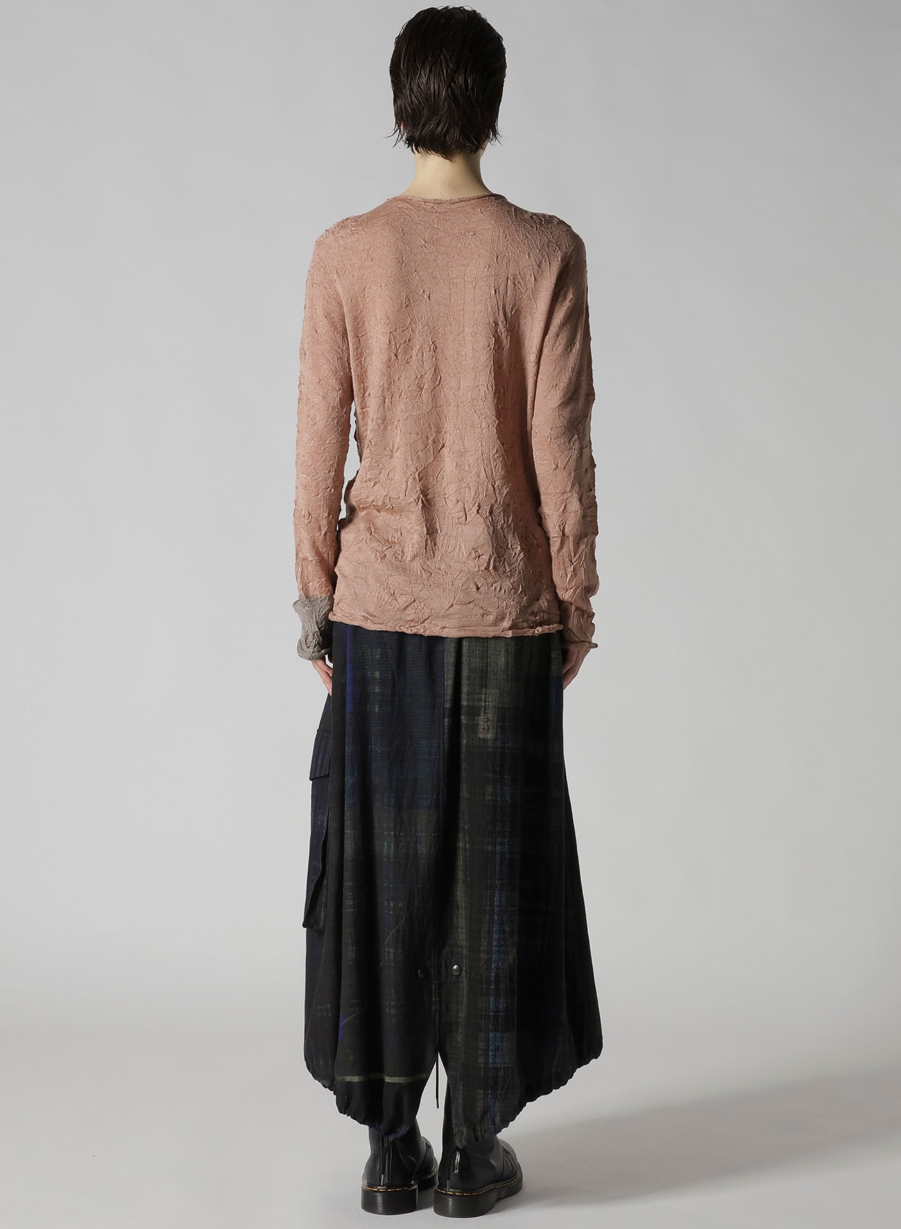 Turtle  スカルスウェットシャツ　新品未着用　XXL ROUND NECK WRINKLED LONG SLEEVE PULLOVER(S Pink): Y's｜THE