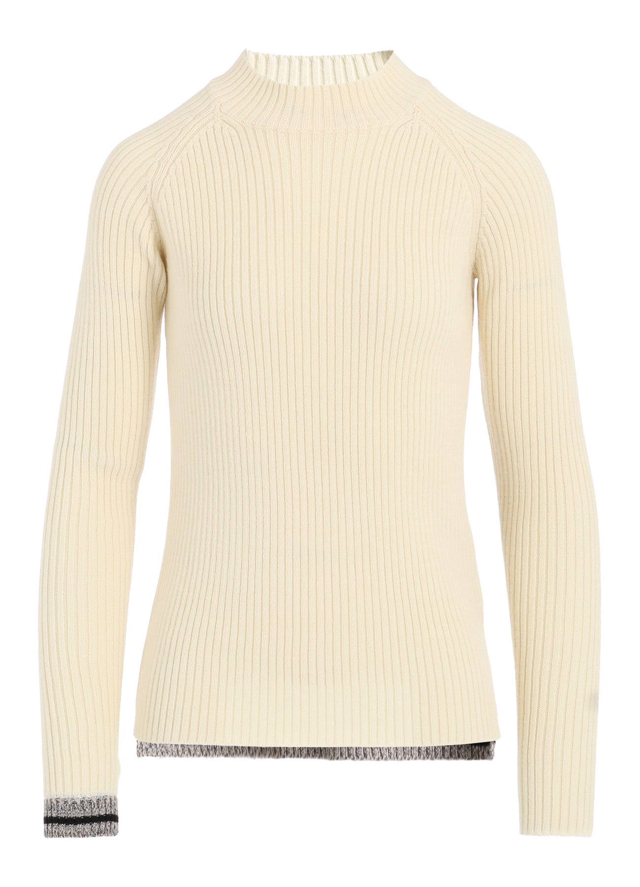 RIBBED MINI HIGH NECK PULLOVER