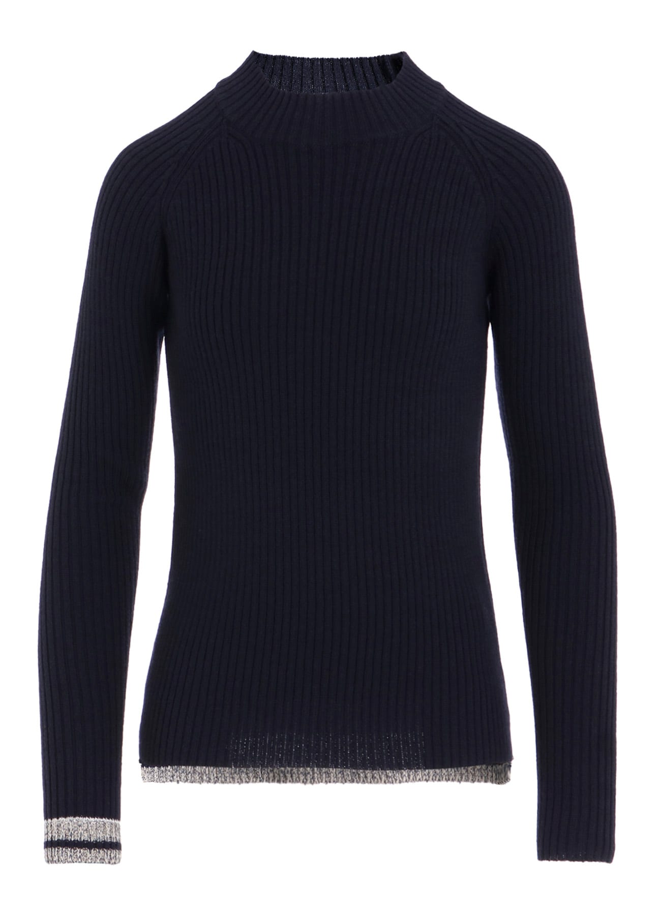 RIBBED MINI HIGH NECK PULLOVER